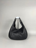 Bottega Veneta Campana Intrecciato Hobo Black