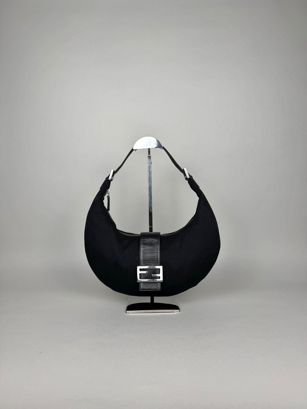 Fendi Half Moon Croissant Black