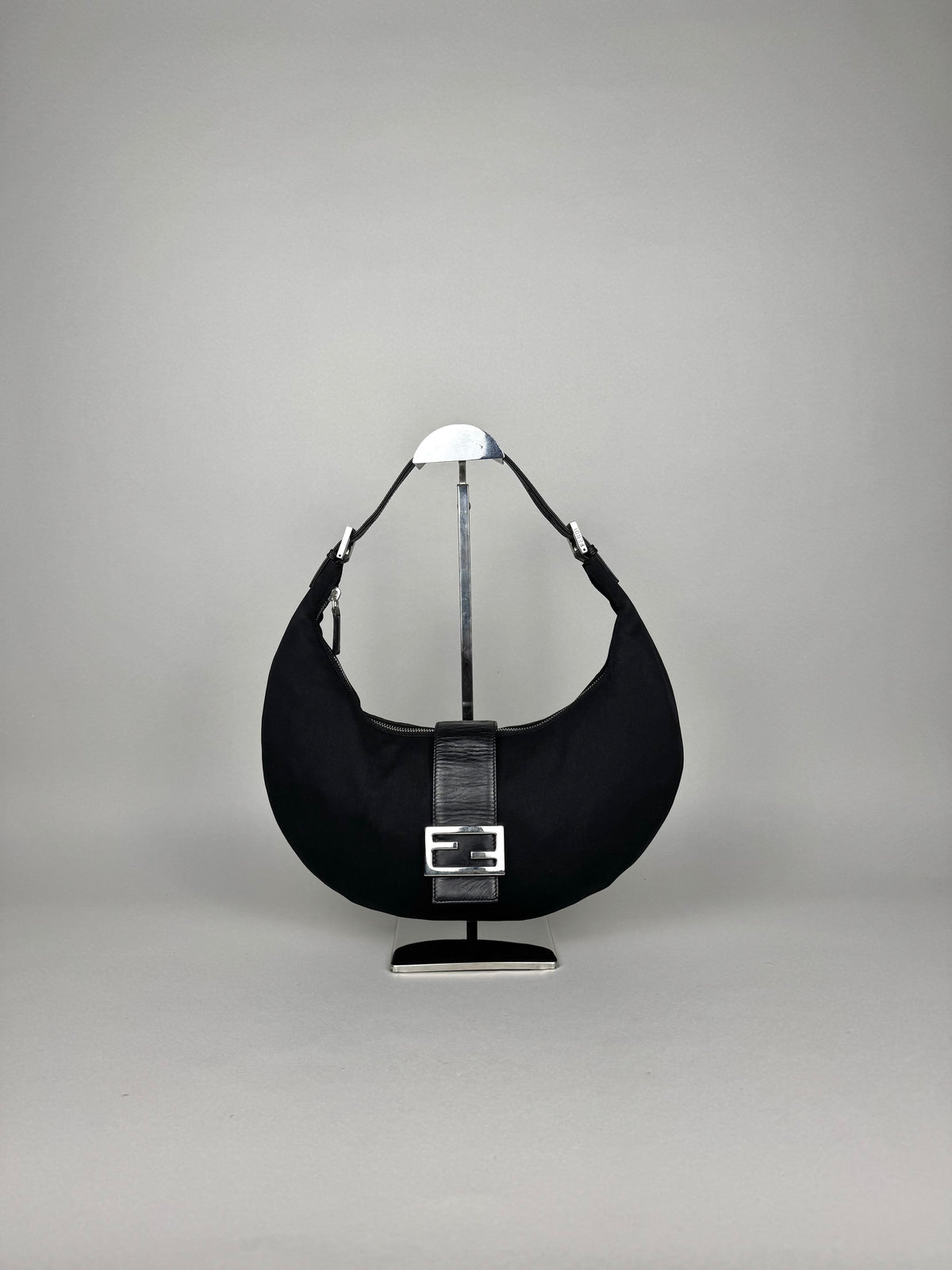 Fendi Half Moon Croissant Black