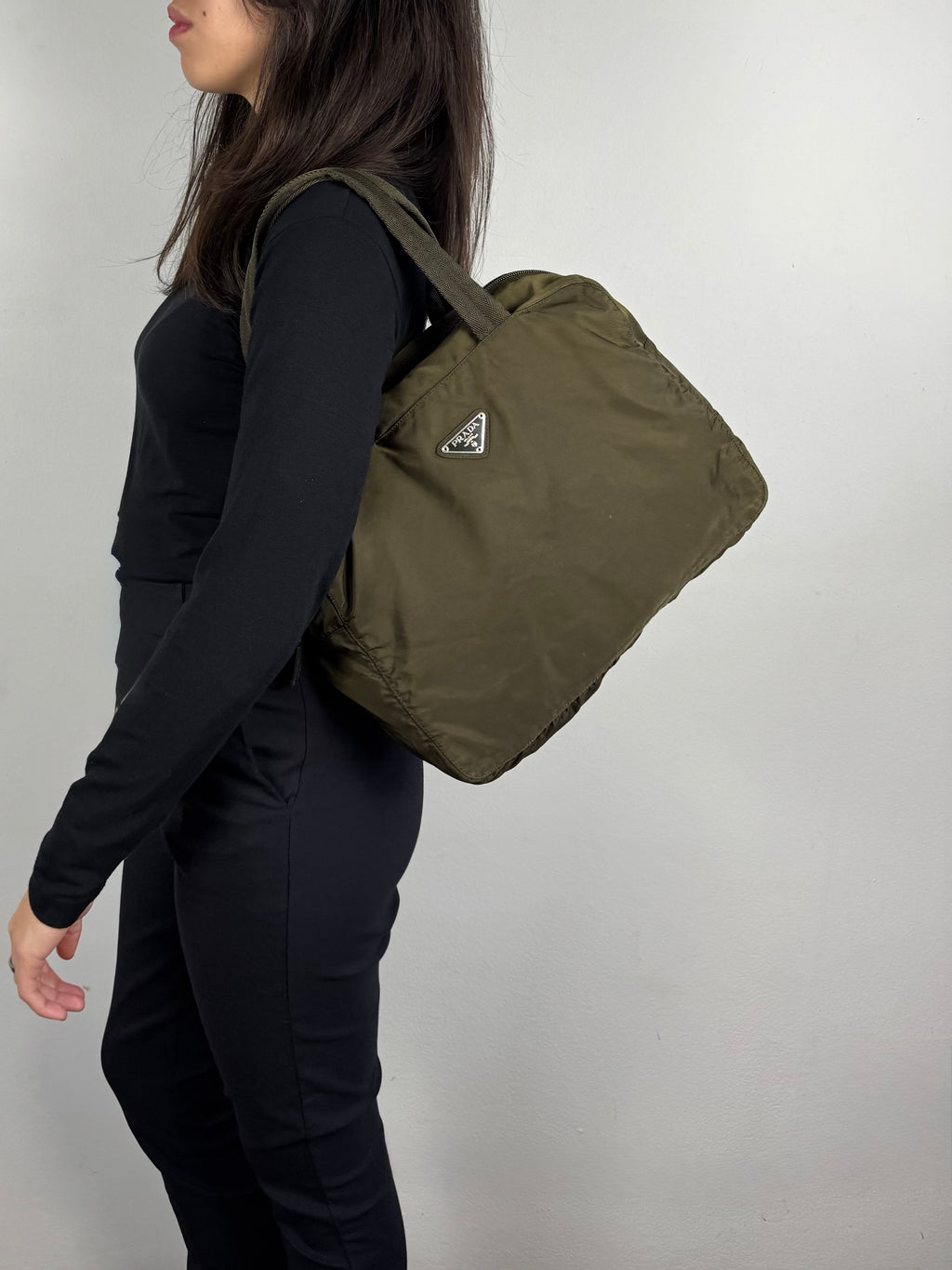 Prada Nylon Green Shoulder
