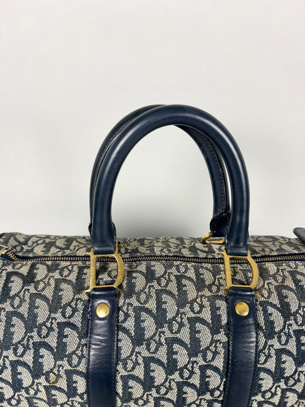 Christian Dior Monogram Trotter Boston Navy