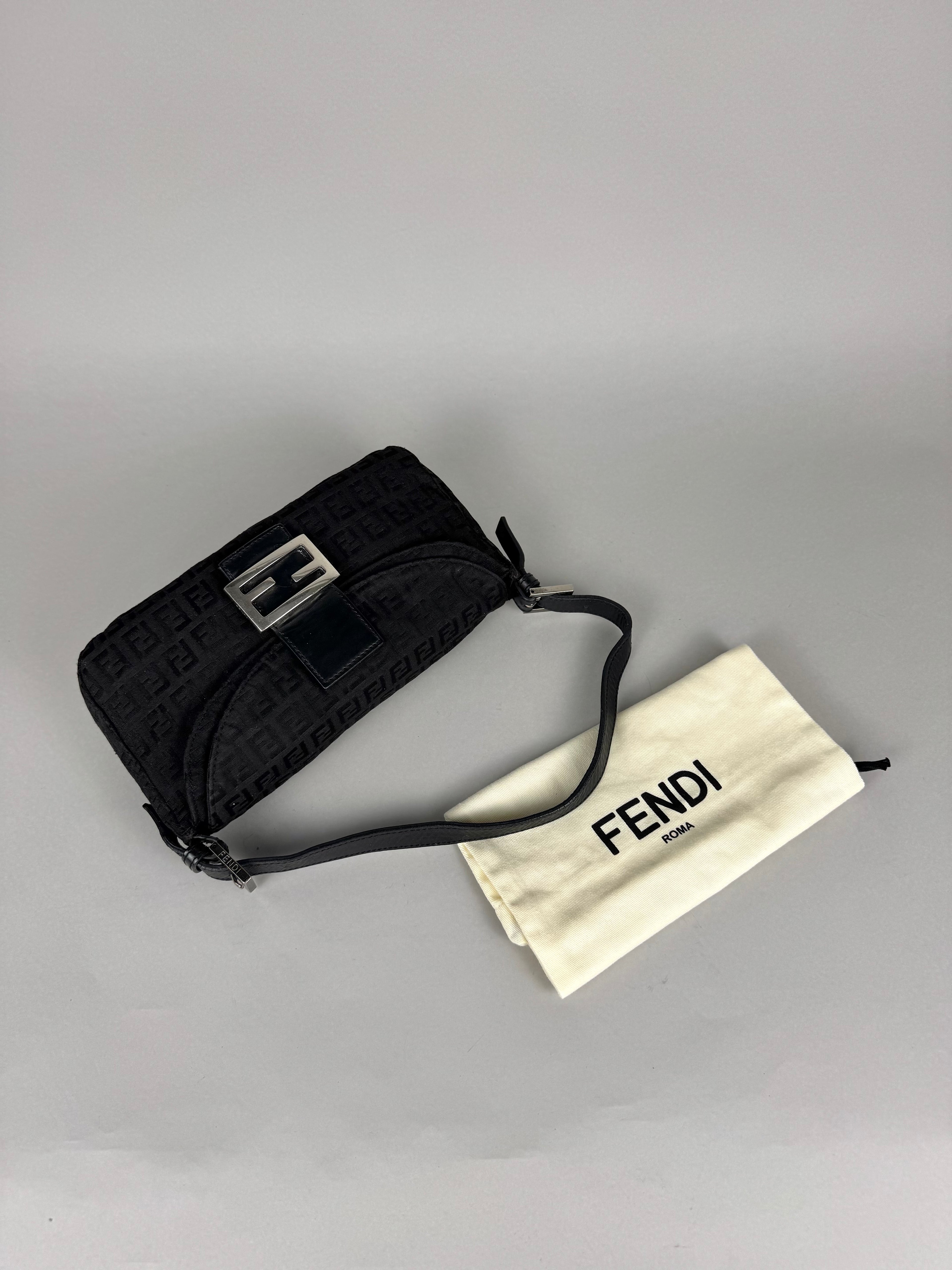 Fendi Baguette Monogram Black