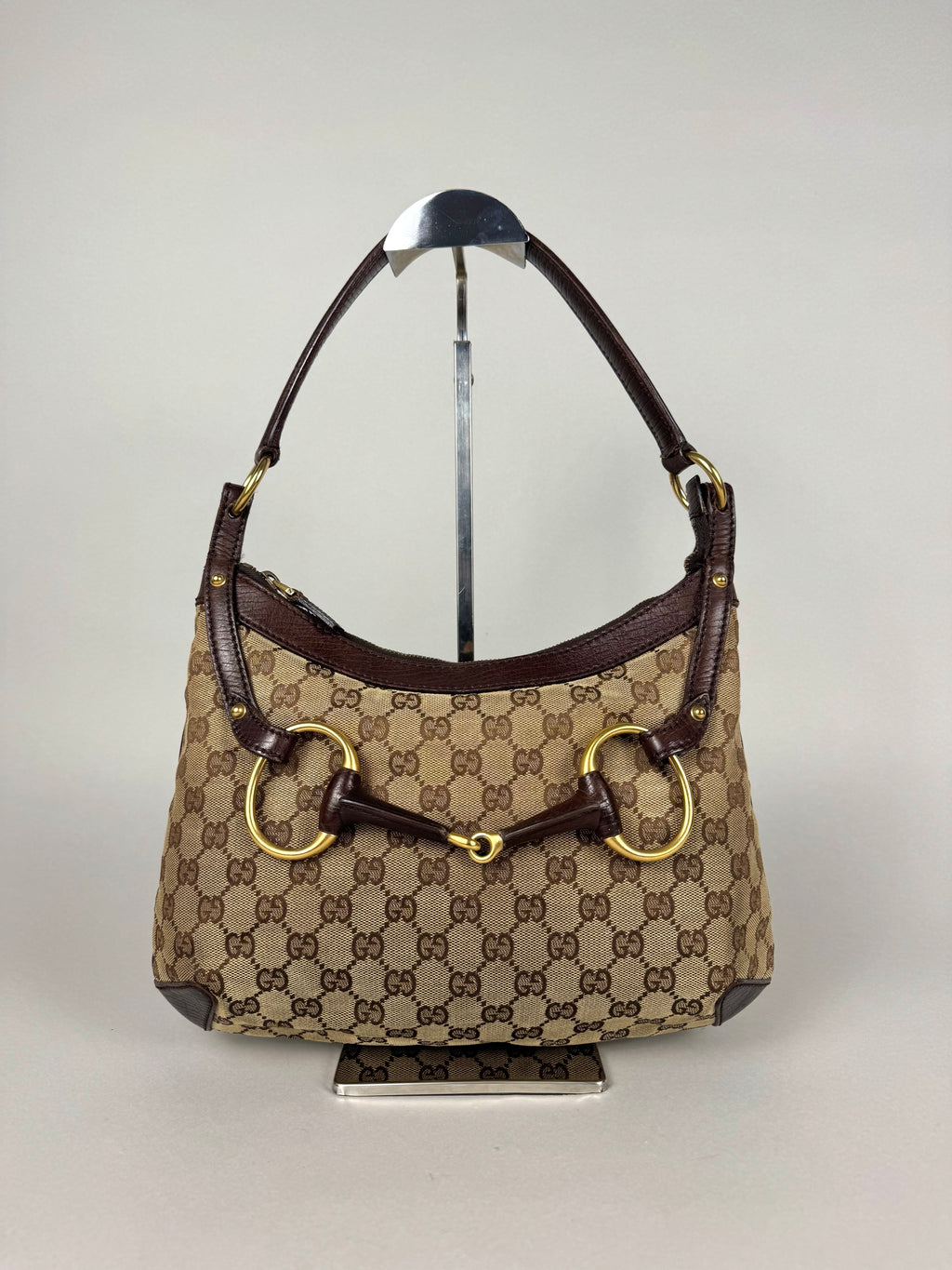 Gucci Monogram Horsebit Shoulder