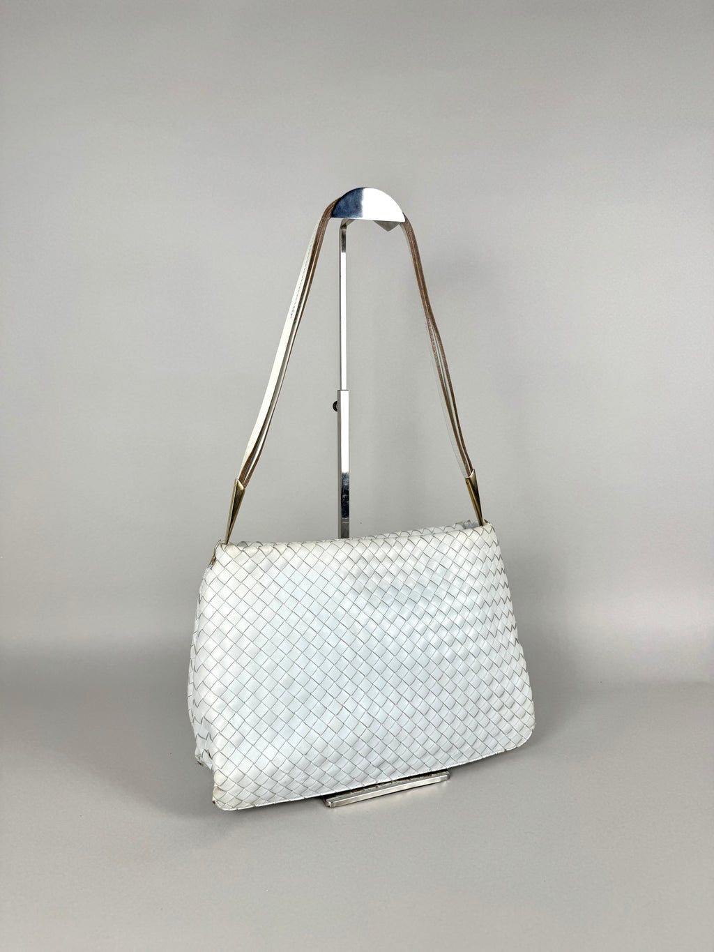 Bottega Veneta Intrecciato Leather Light Blue Shoulder