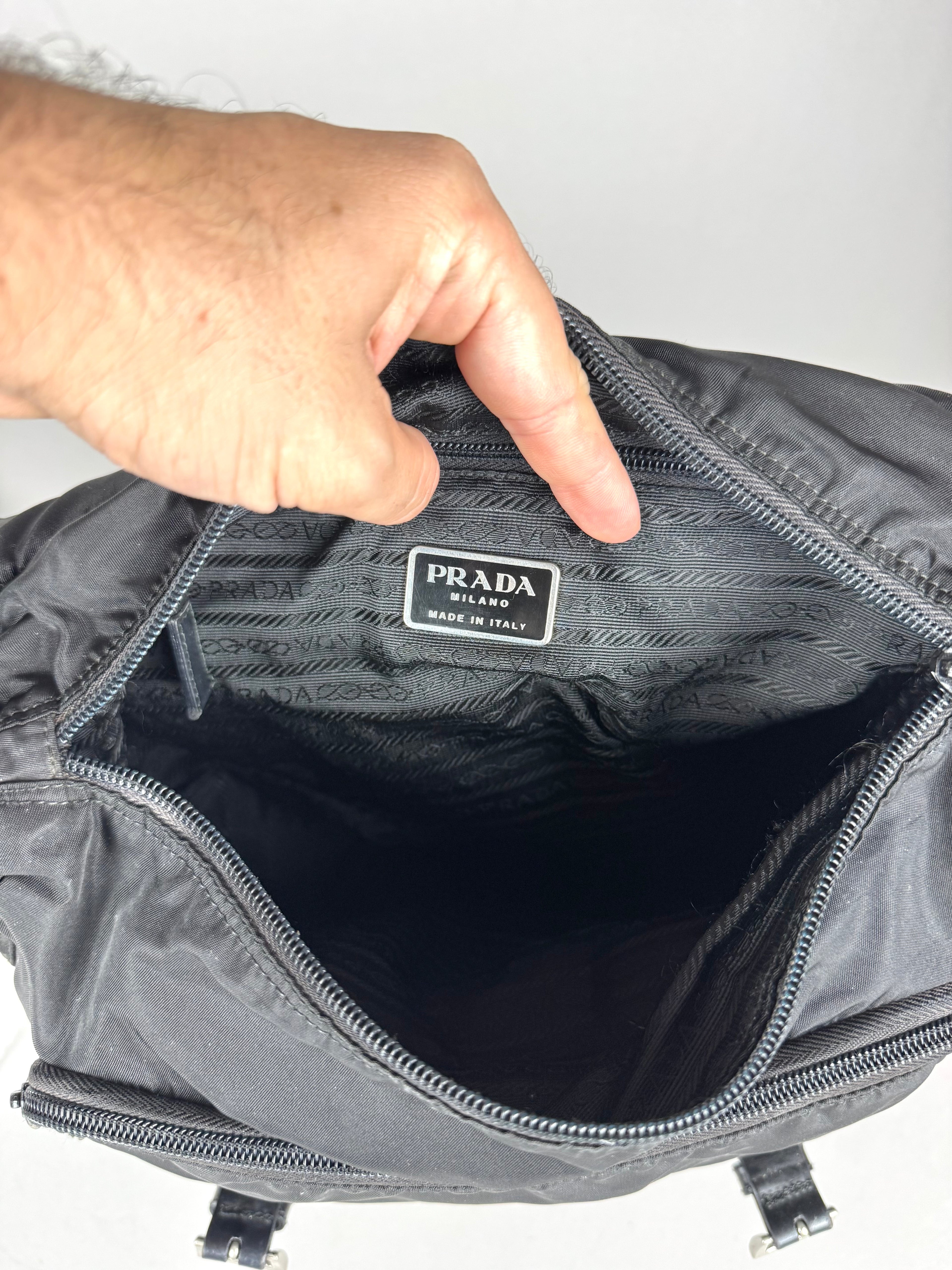 Prada Black Nylon Messenger Bag