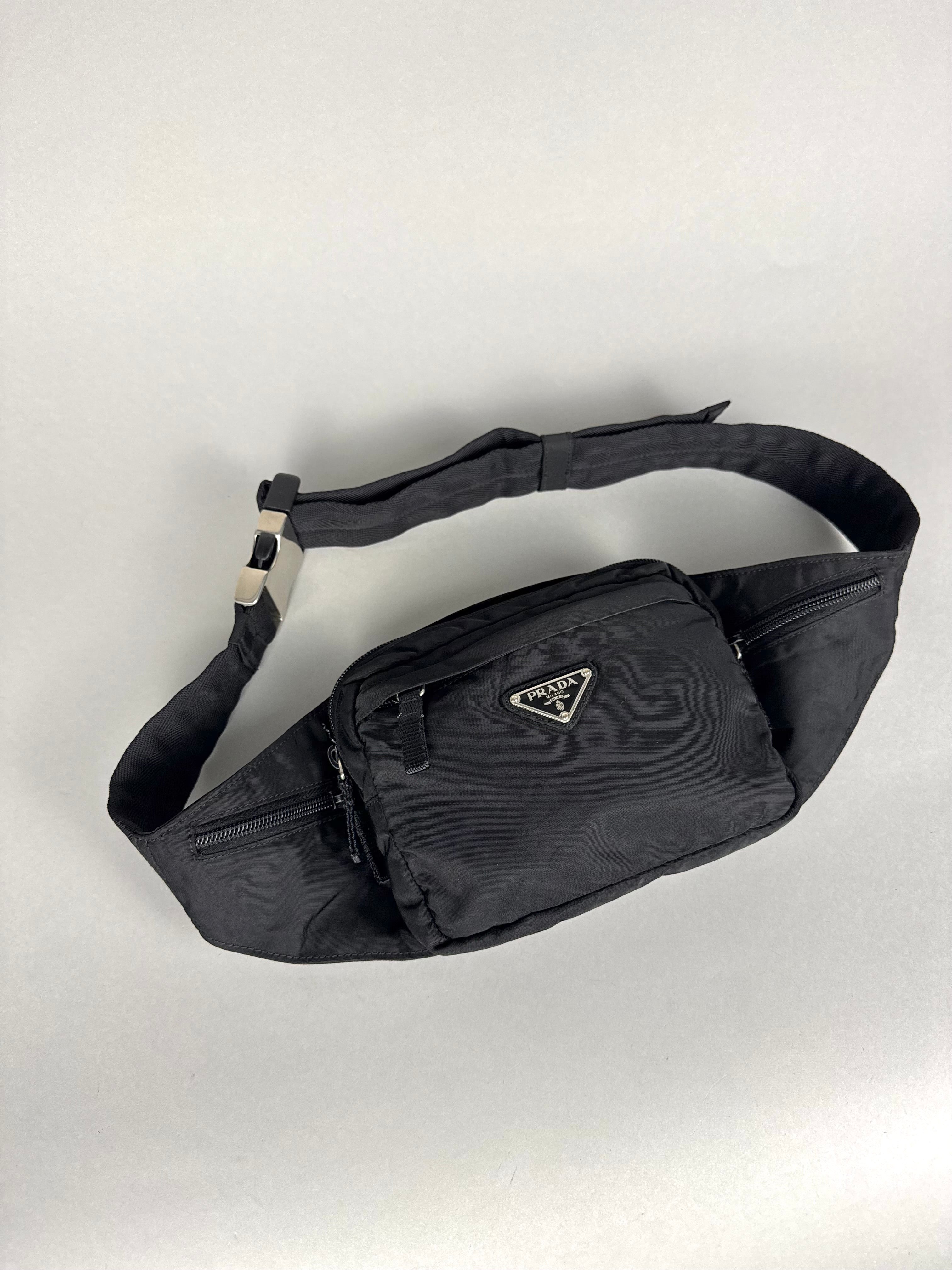 Prada Montagna Nylon Black Belt Pochete