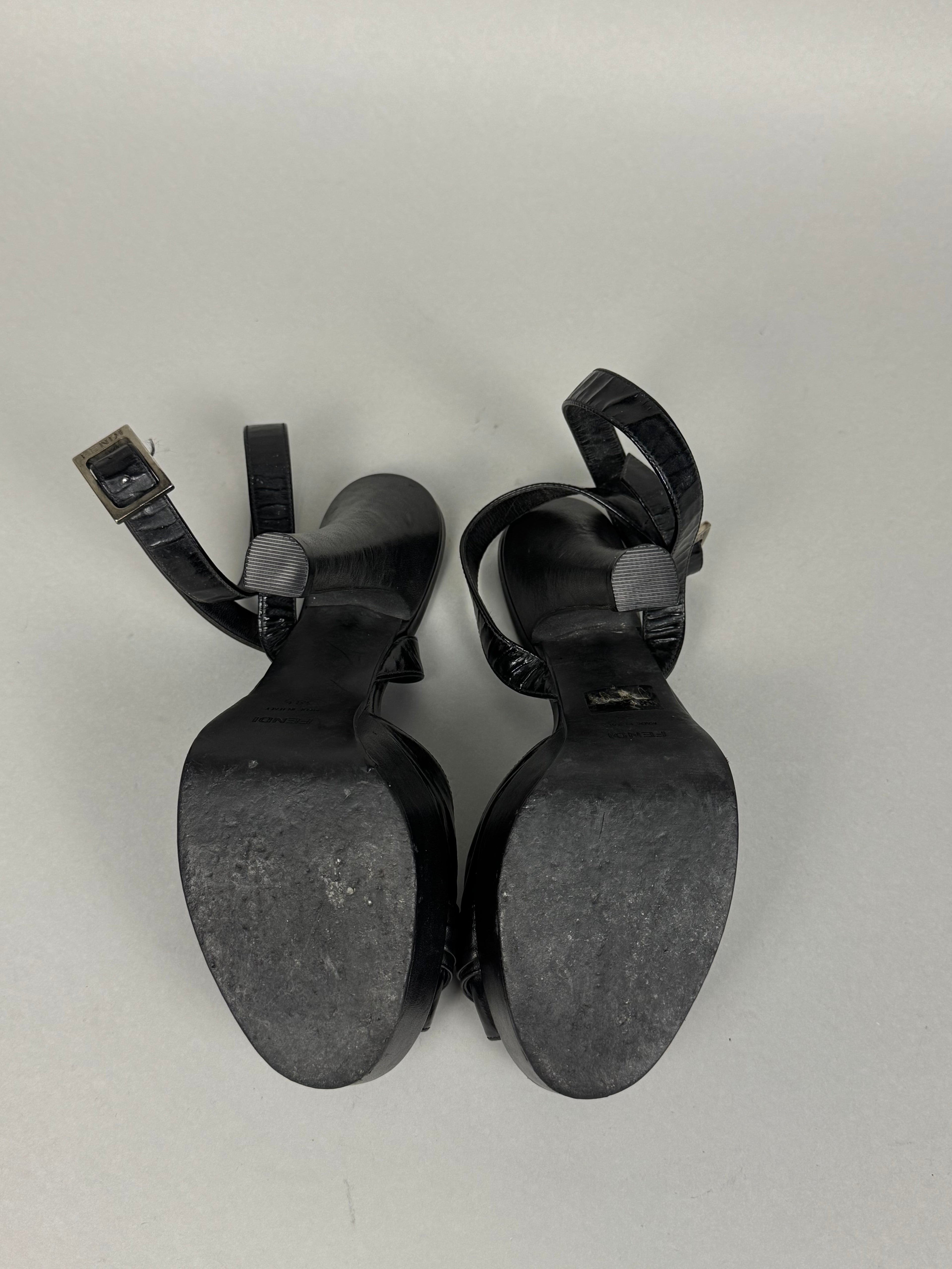 Fendi Leather Platform Heels
