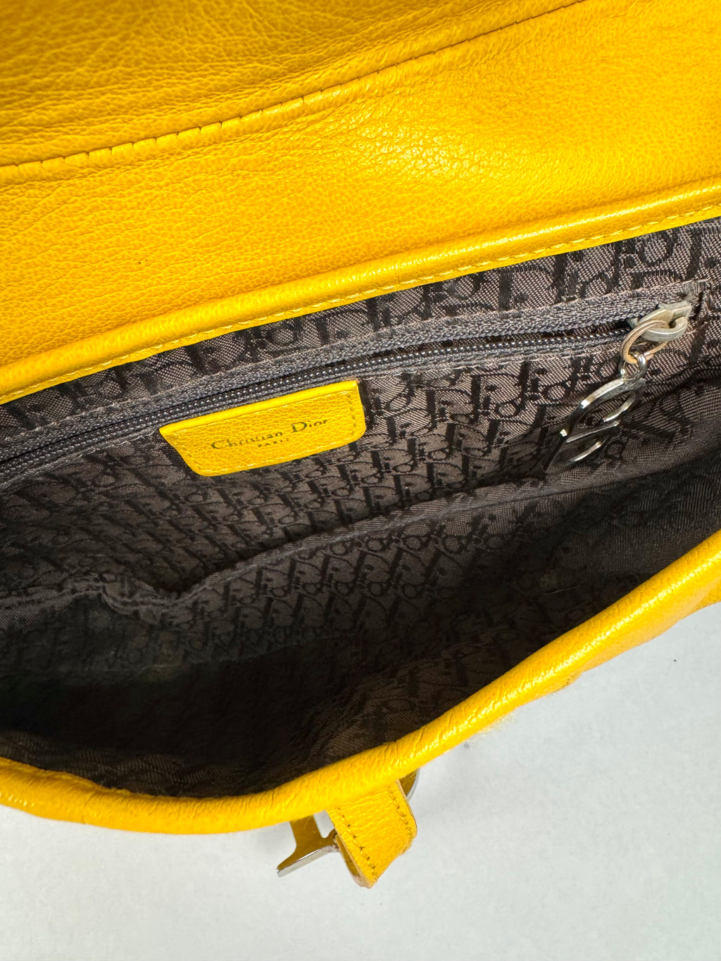 Christian Dior Saddle Yellow Leather