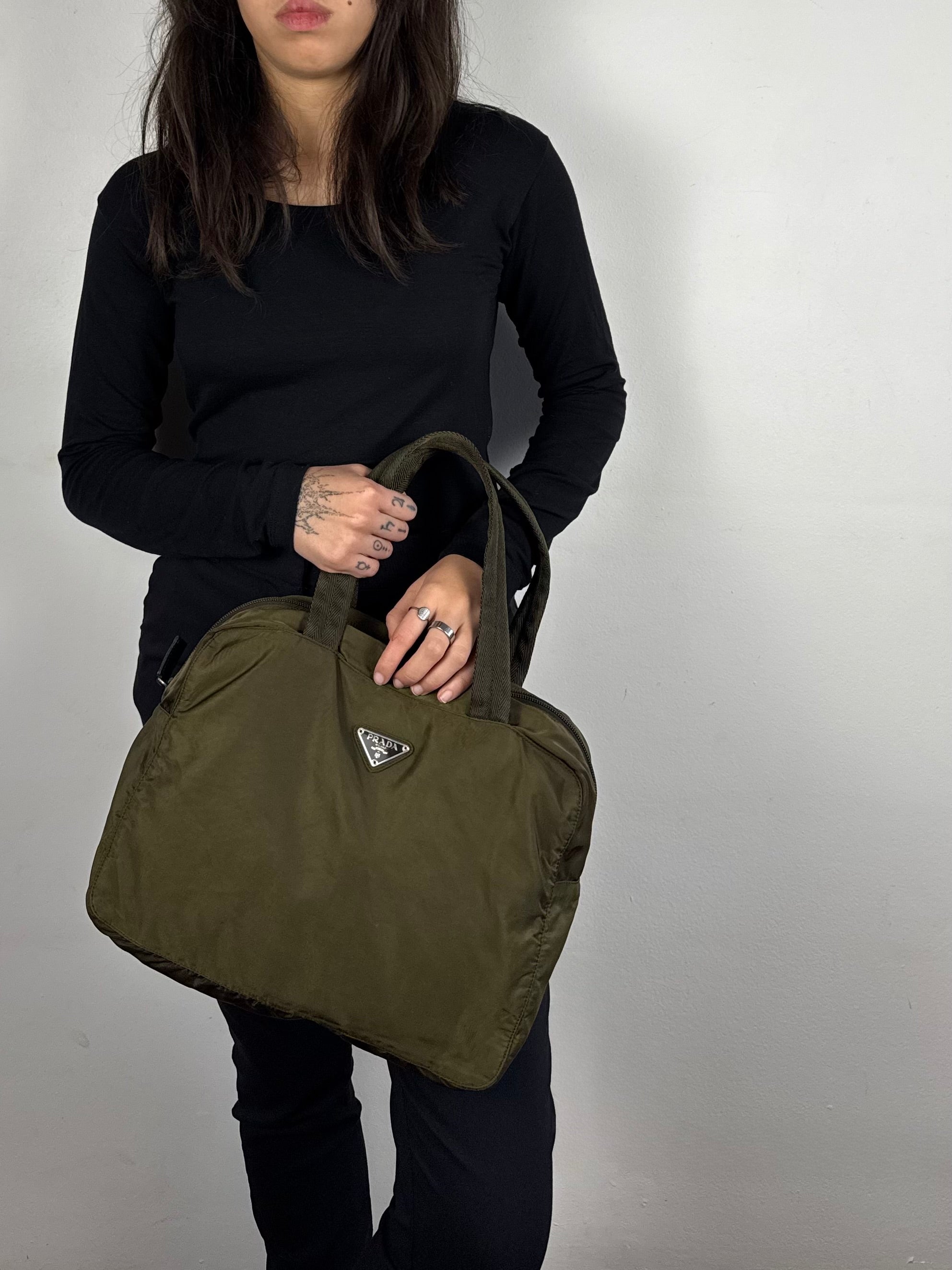 Prada Nylon Green Shoulder