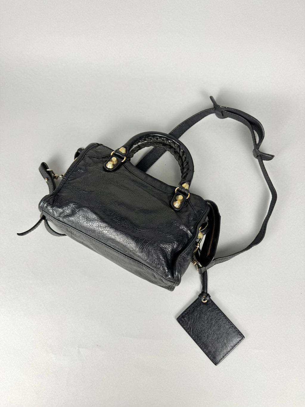 Balenciaga Agneau Mini City Black Leather