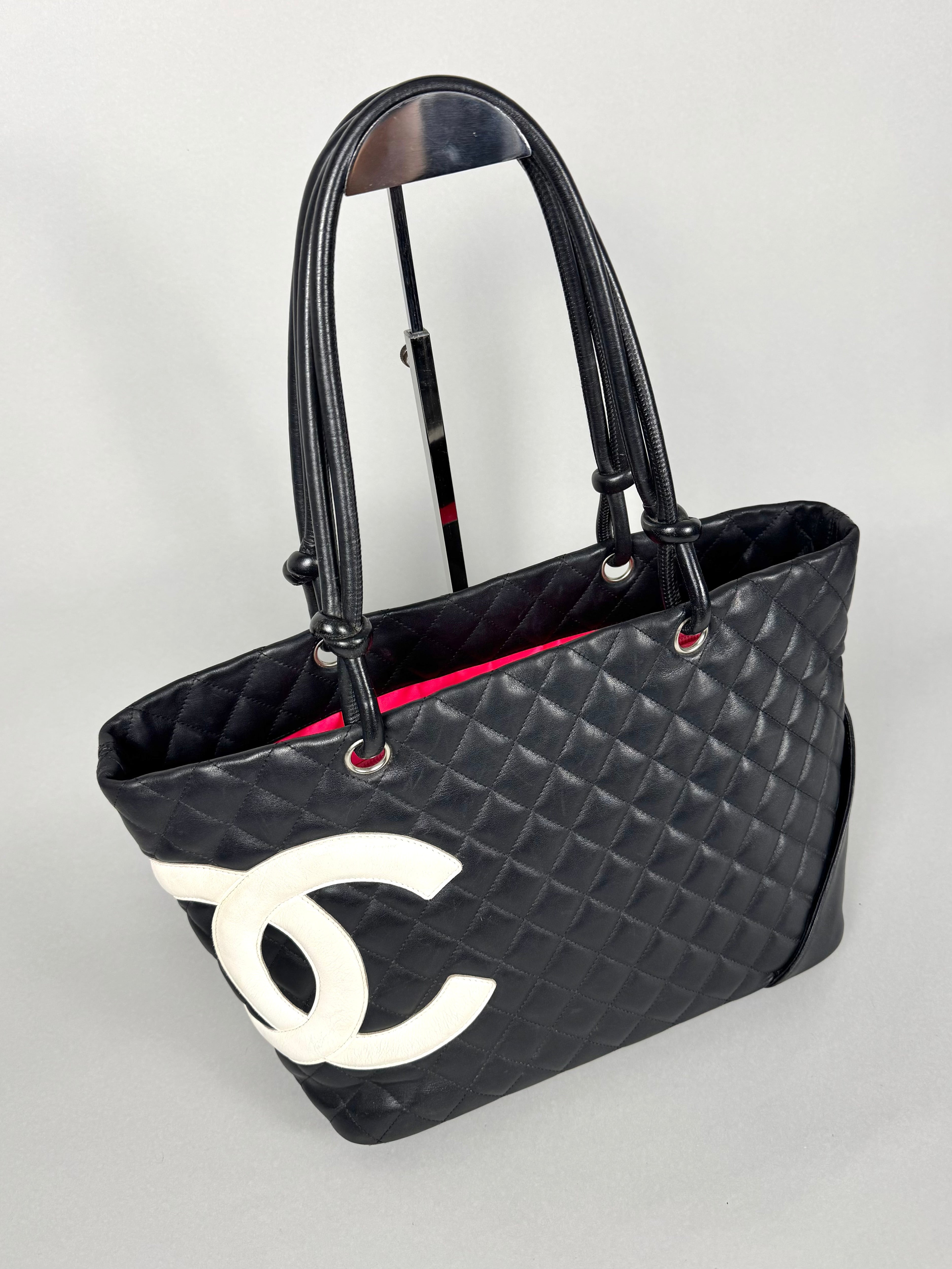 Chanel Cambon Black Leather Tote