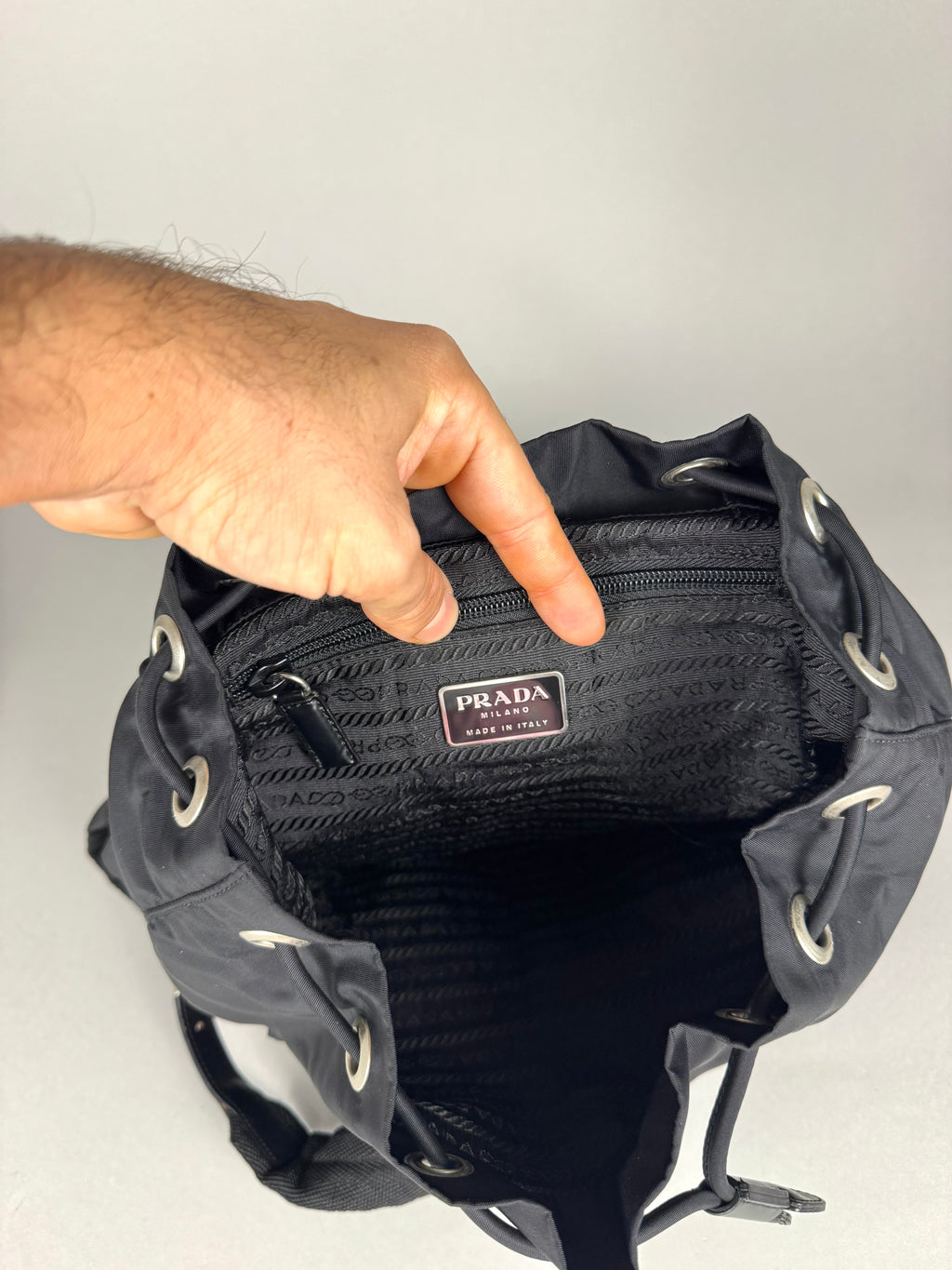 Prada Nylon Black Backpack Small