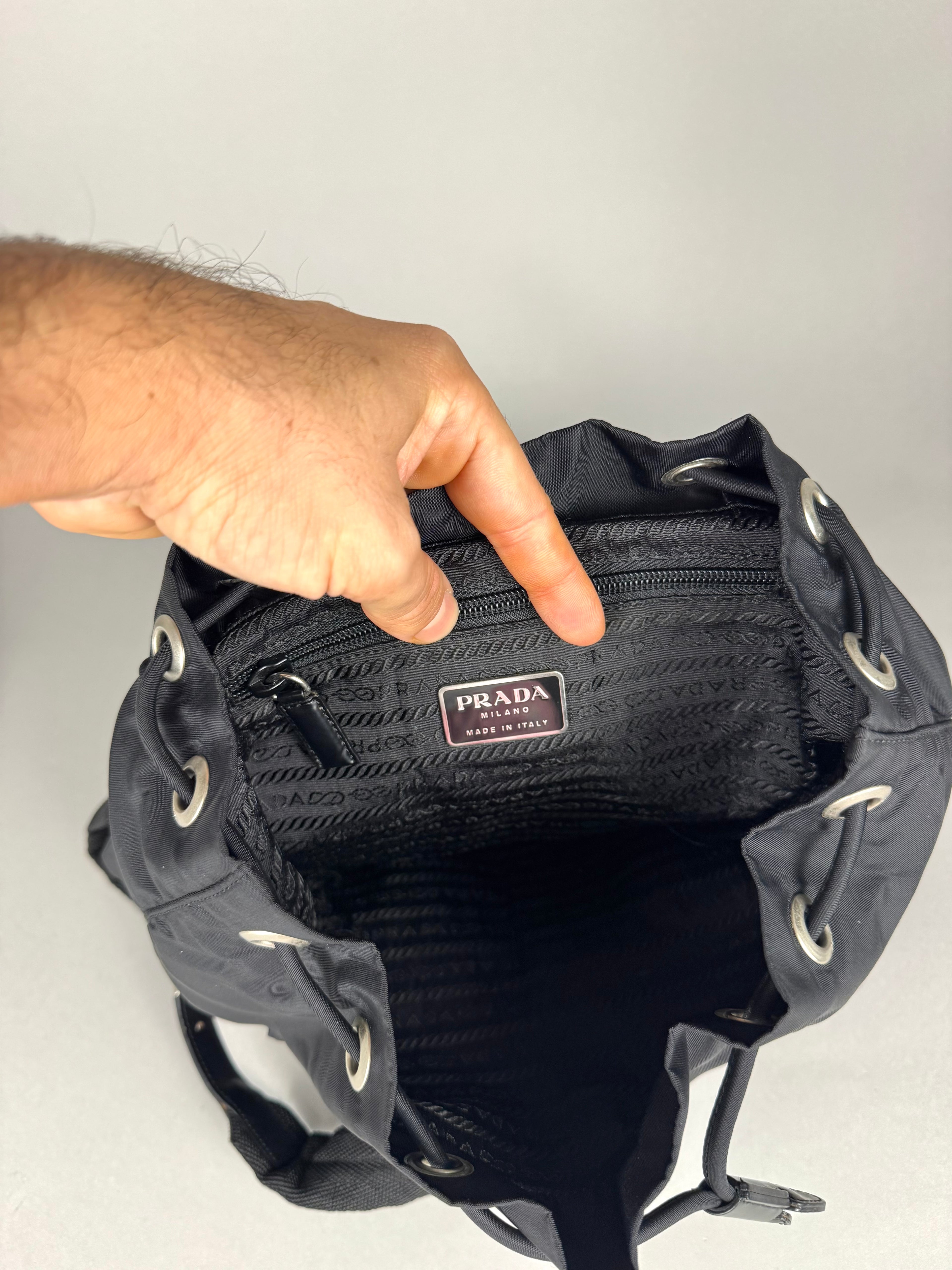 Prada Nylon Black Backpack Small