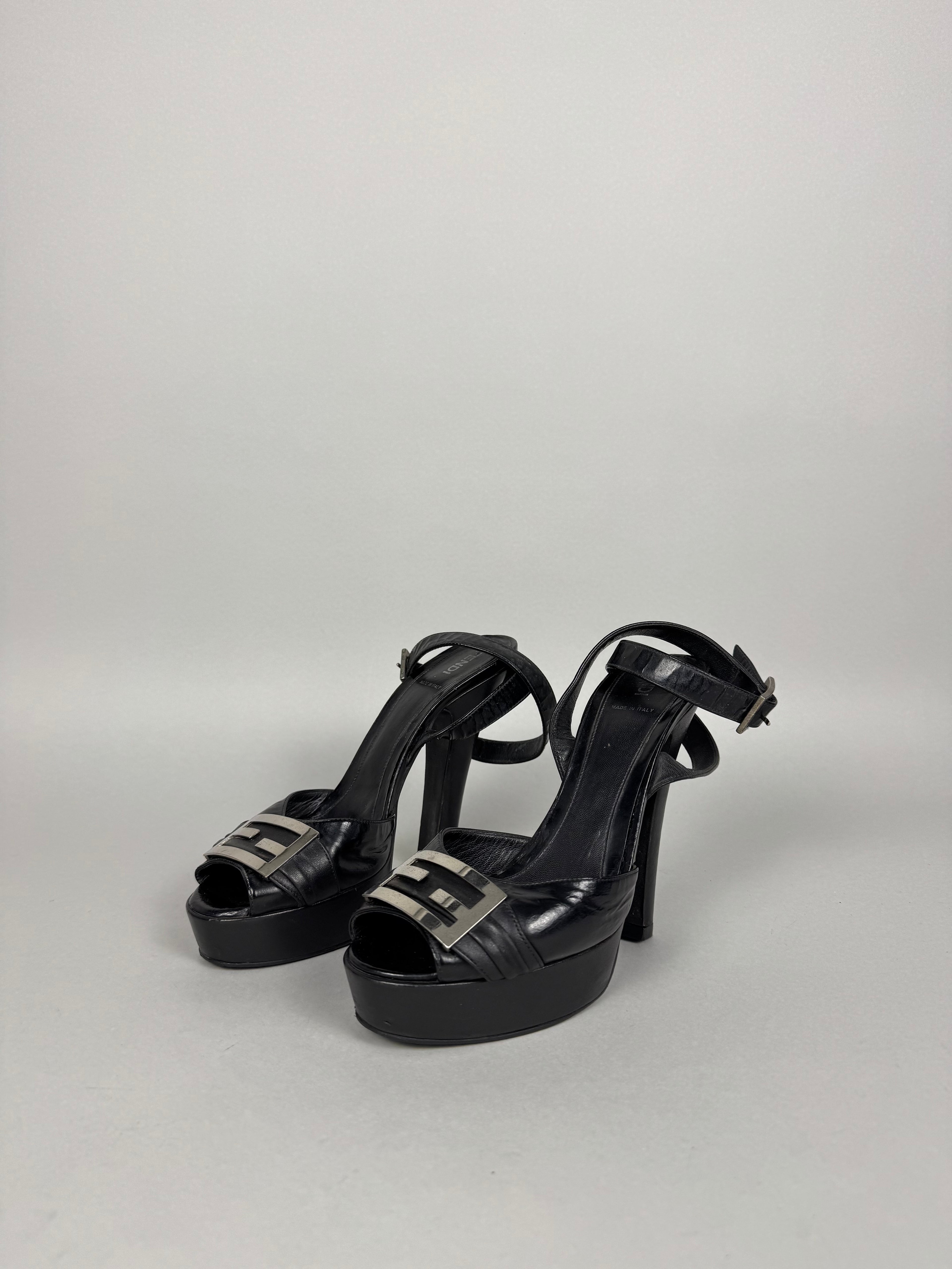 Fendi Leather Platform Heels