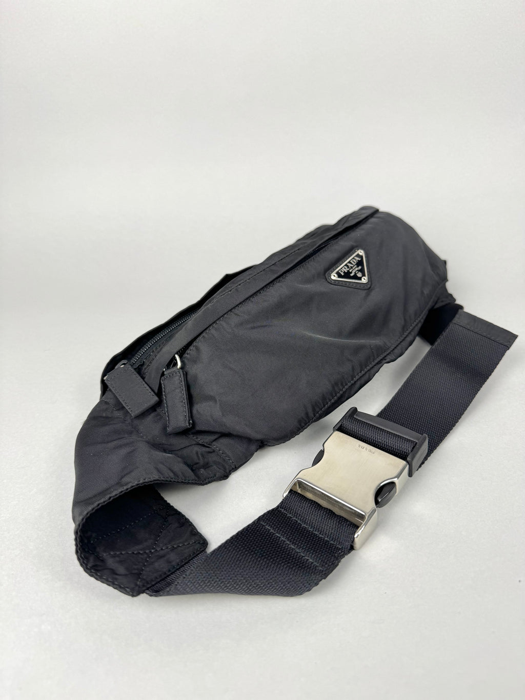 Prada Tessuto Black Nylon Pochete Belt Sling