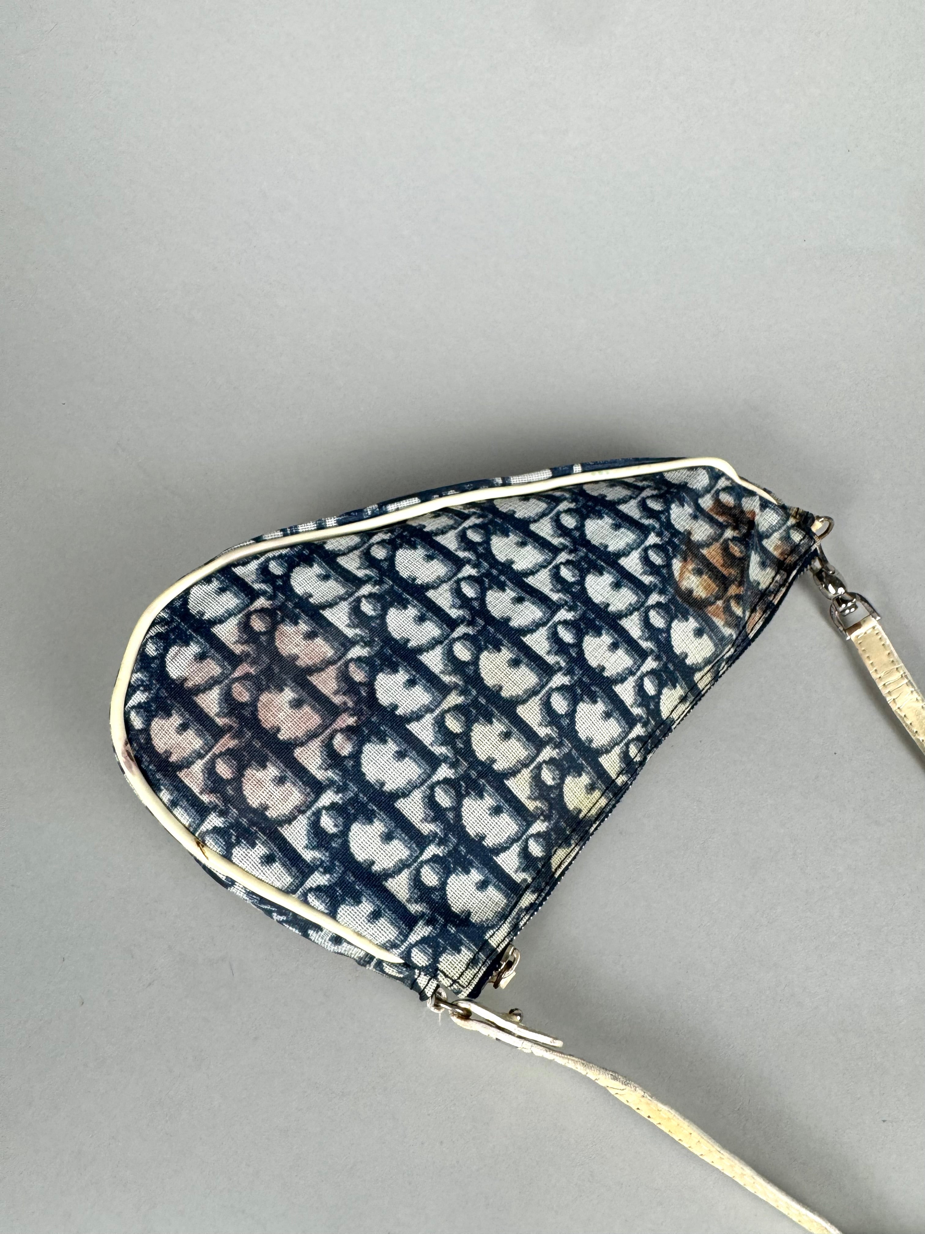 Christian Dior Monogram Mini Saddle Oblique Blue