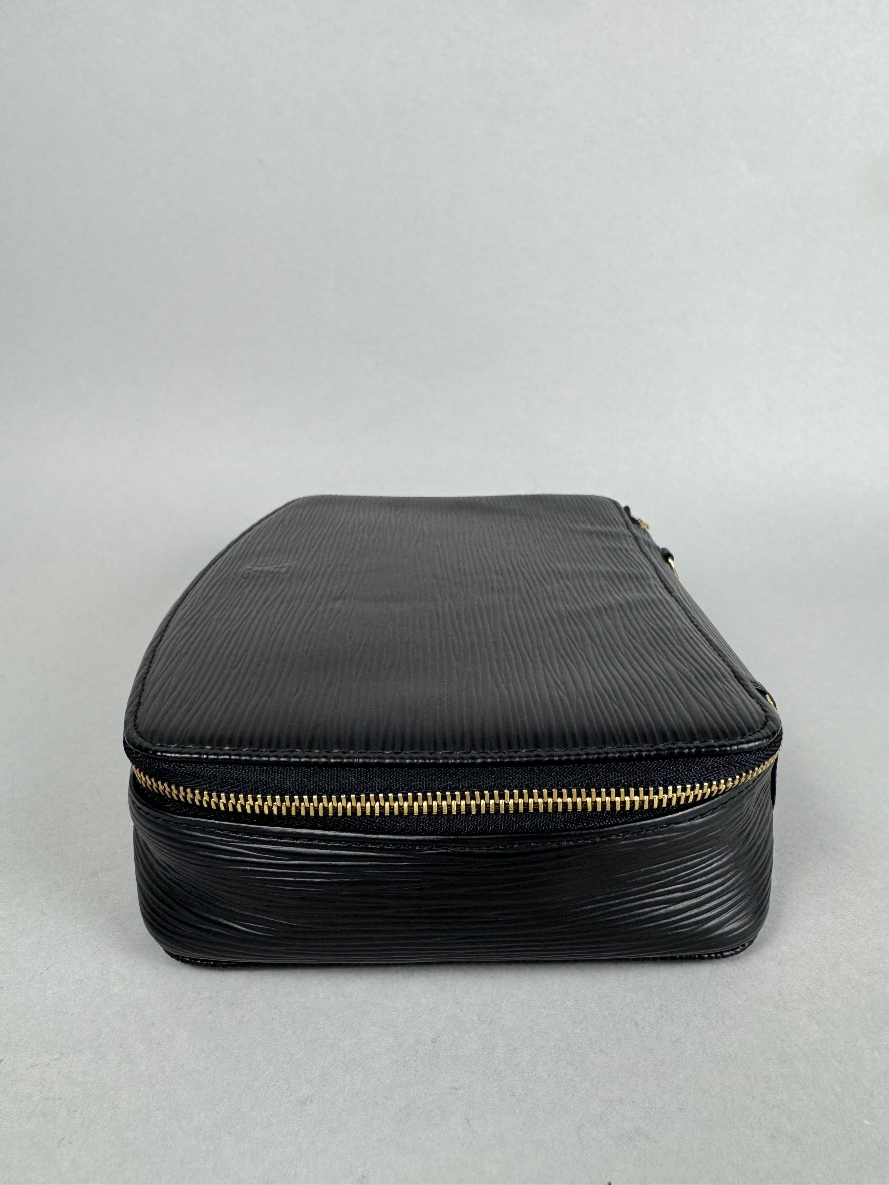 Louis Vuitton Epi Leather Black Poche Monte-Carlo Jewelry Case Noir