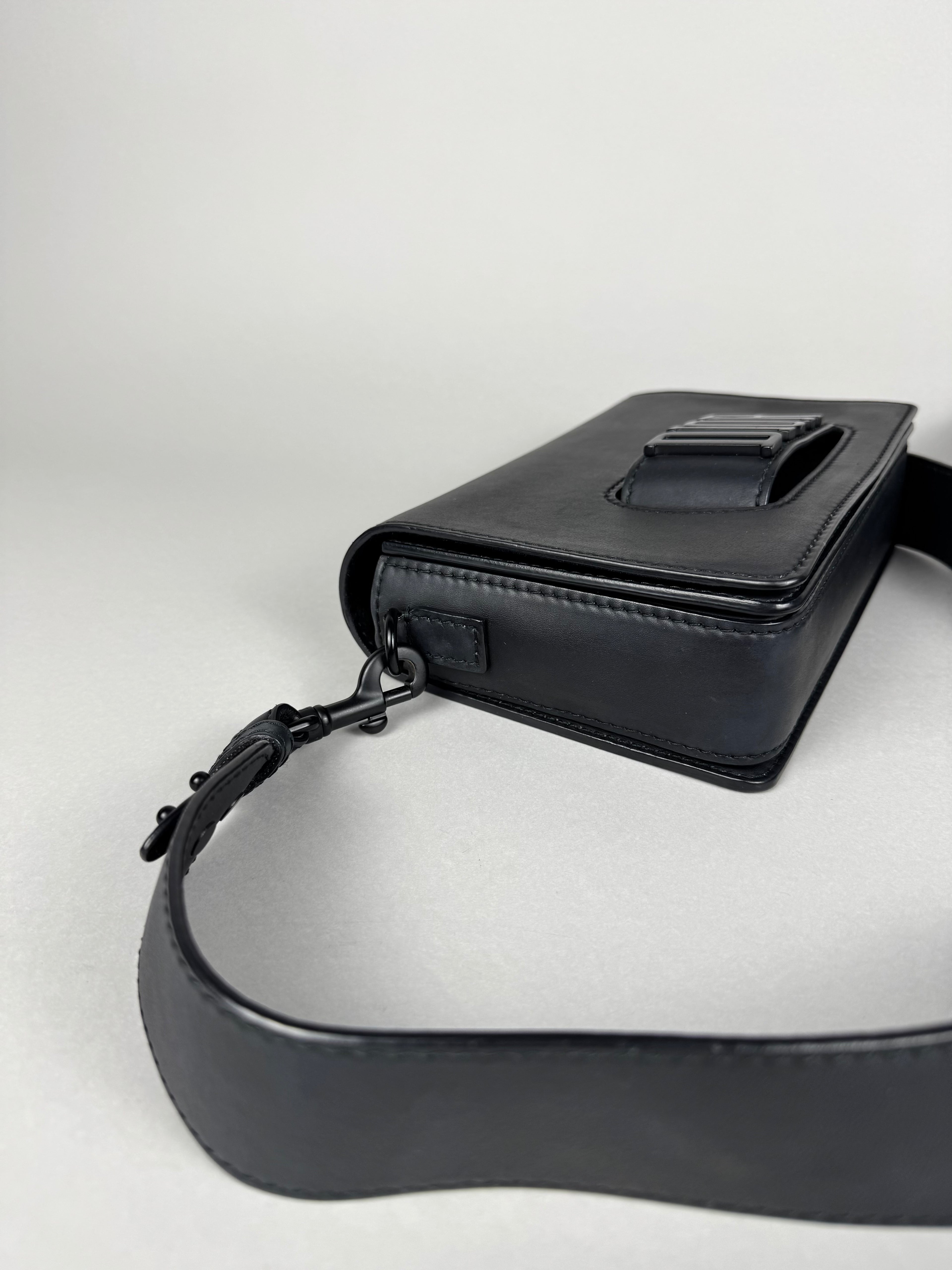 Christian Dio(r)evolution Black Ultramatte Calfskin Leather Flap Bag