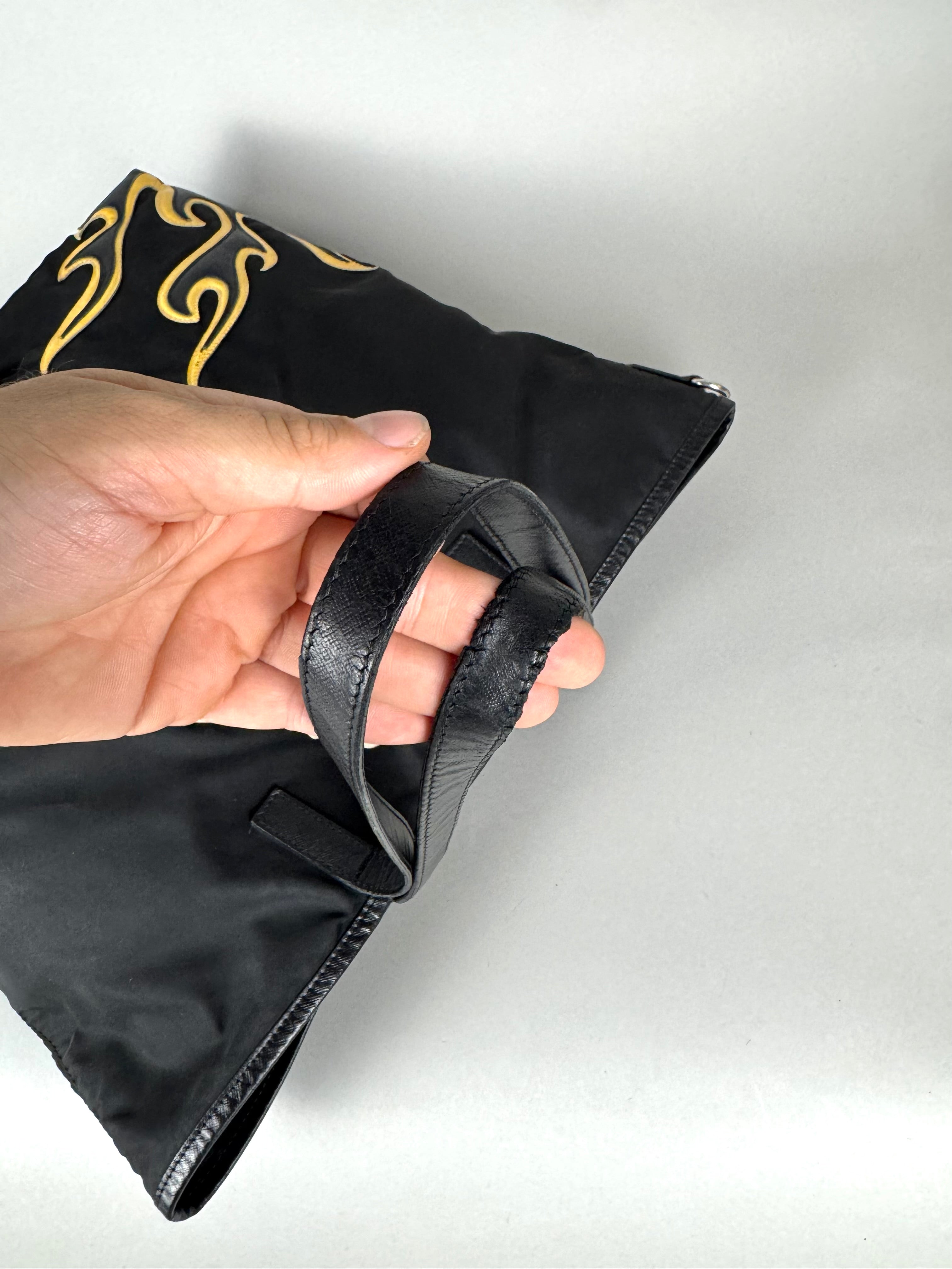 Prada Robot Nylon Black Tote