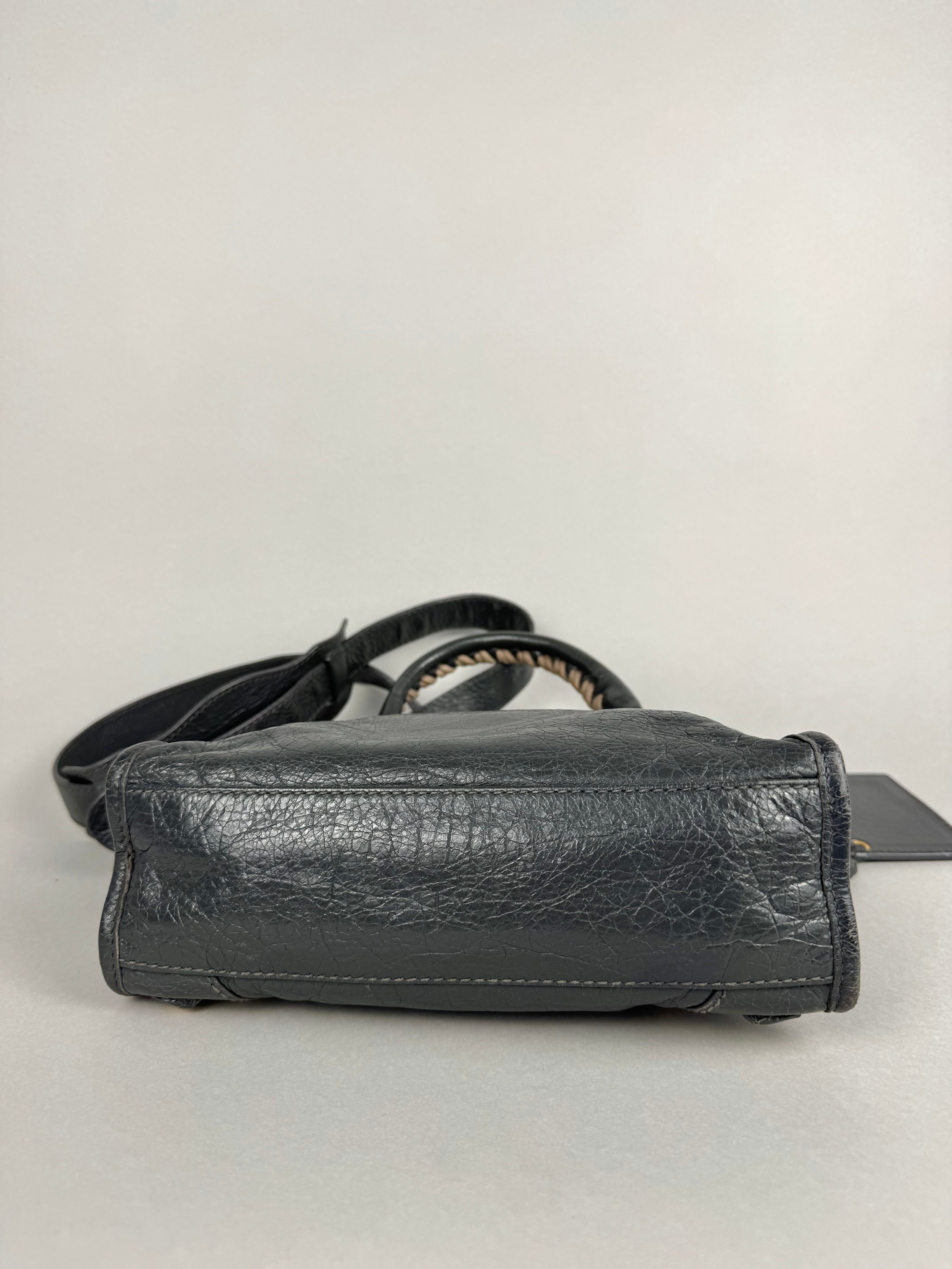 Balenciaga Agneau Mini City Gray Leather