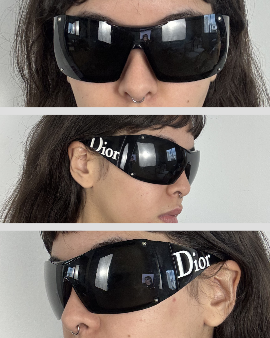Christian Dior Black Overshine 1 Sunglasses