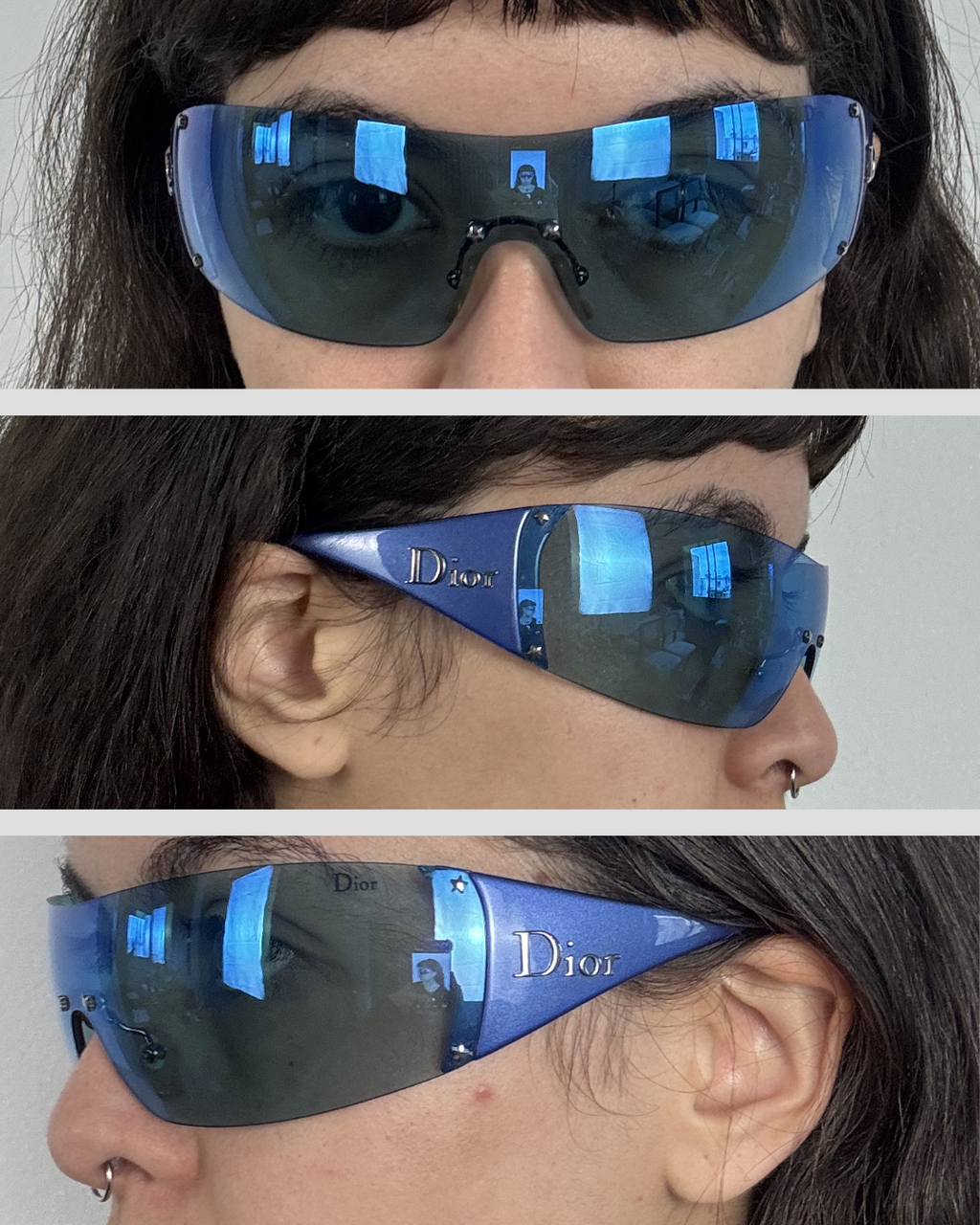 Christian Dior Golf Visor Blue Sunglasses