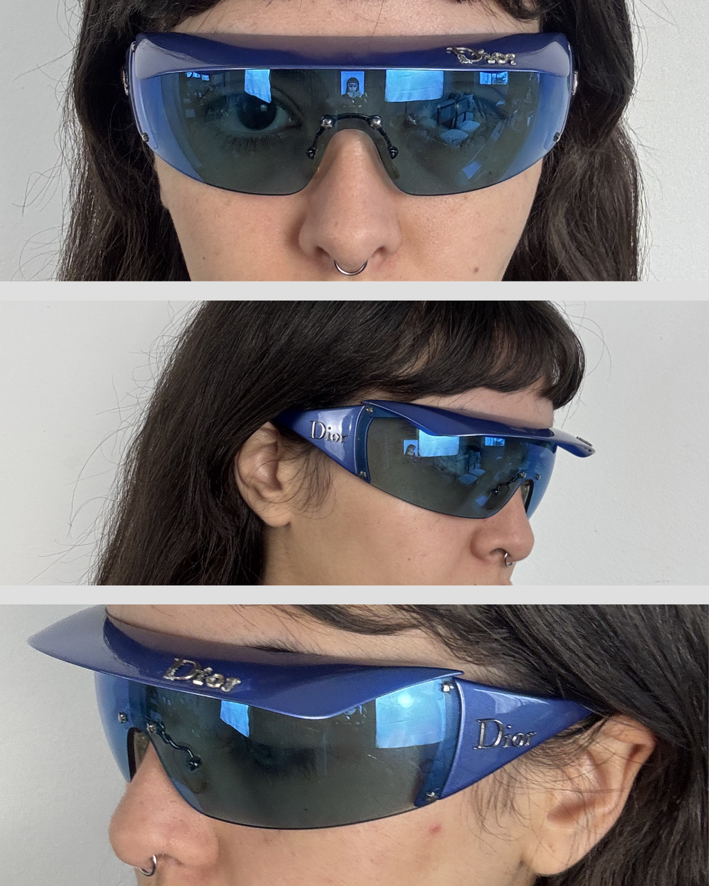 Christian Dior Golf Visor Blue Sunglasses