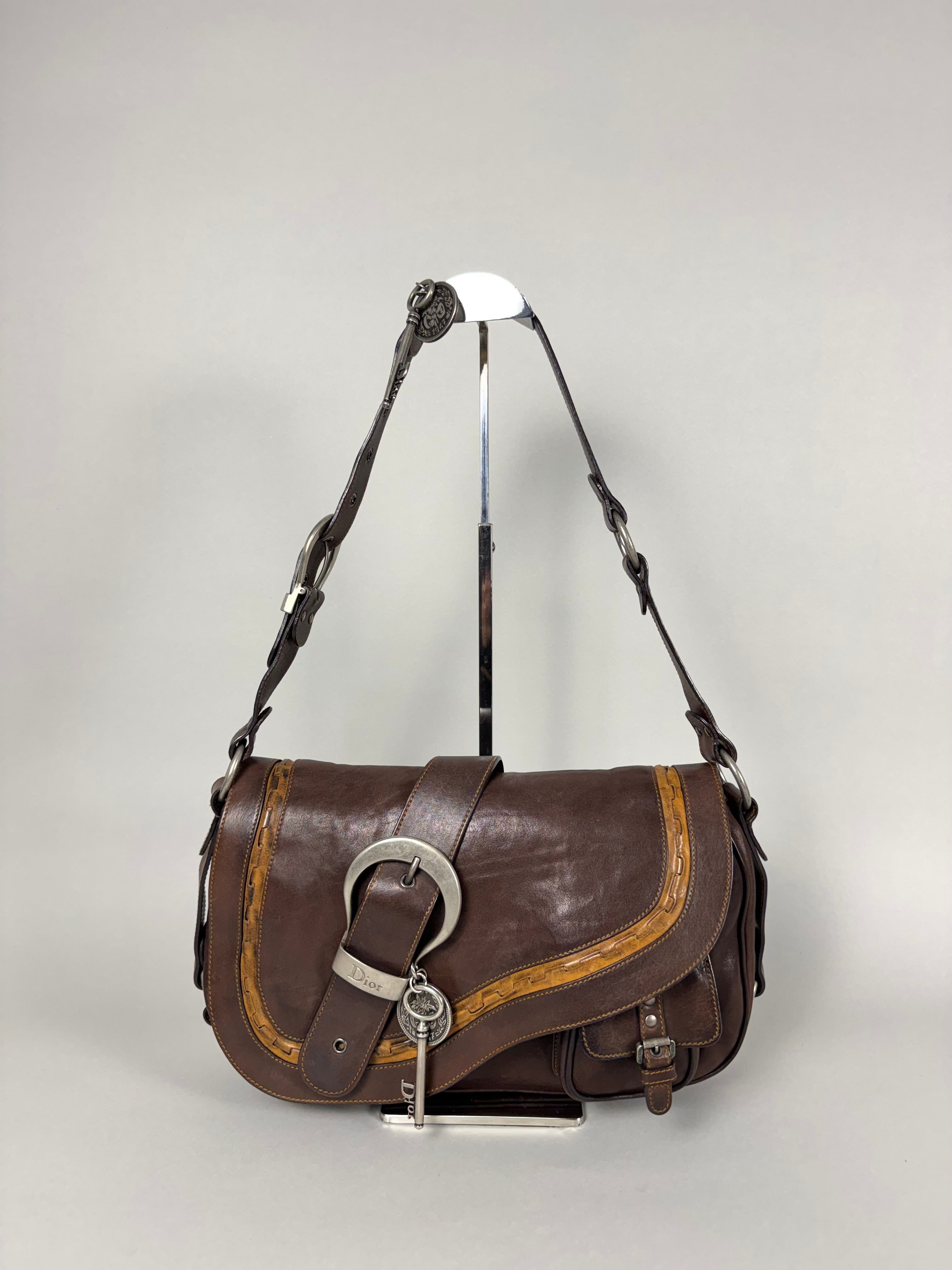 Christian Dior Gaucho Leather Brown