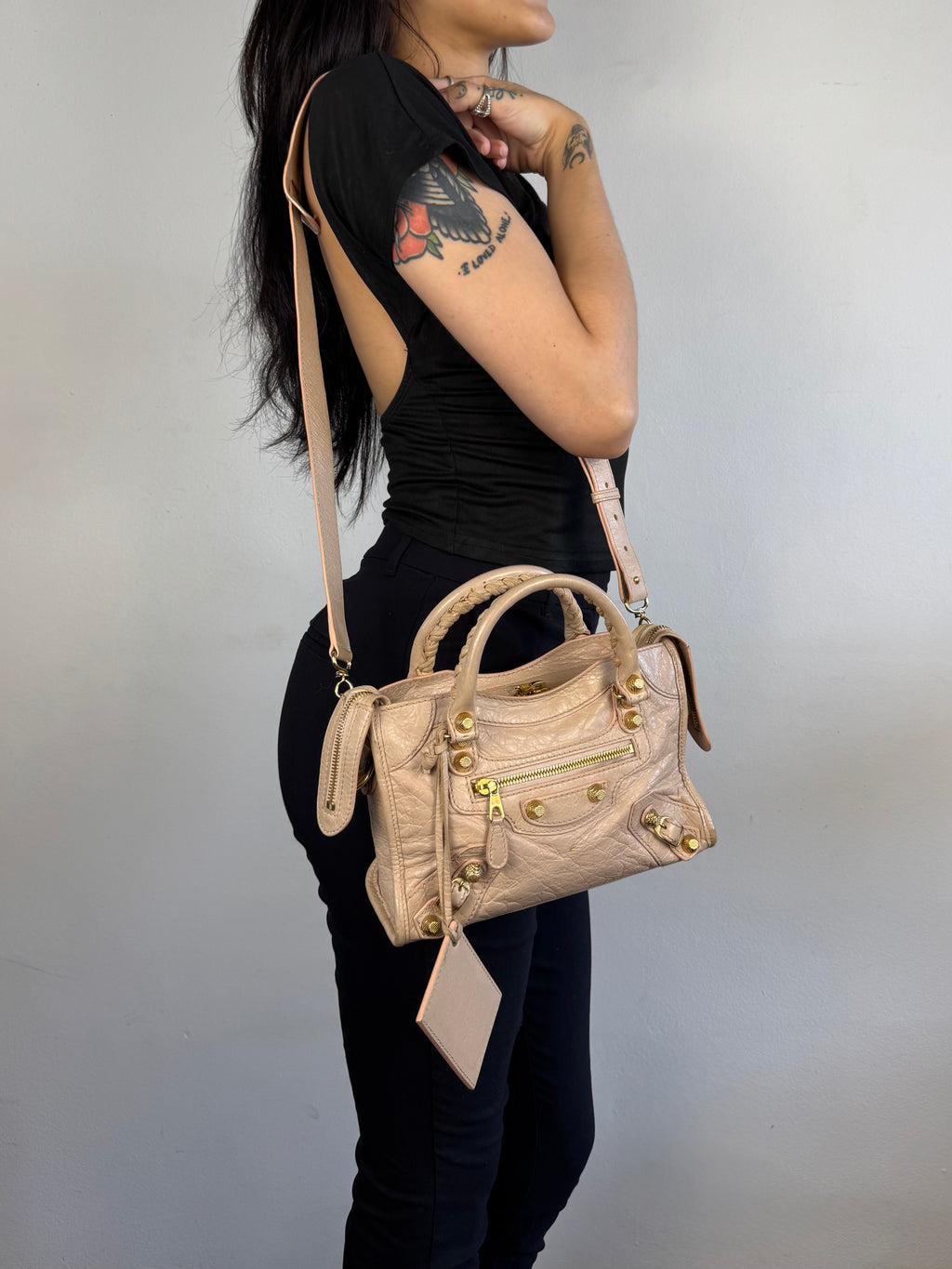 Balenciaga Agneau Mini City Leather