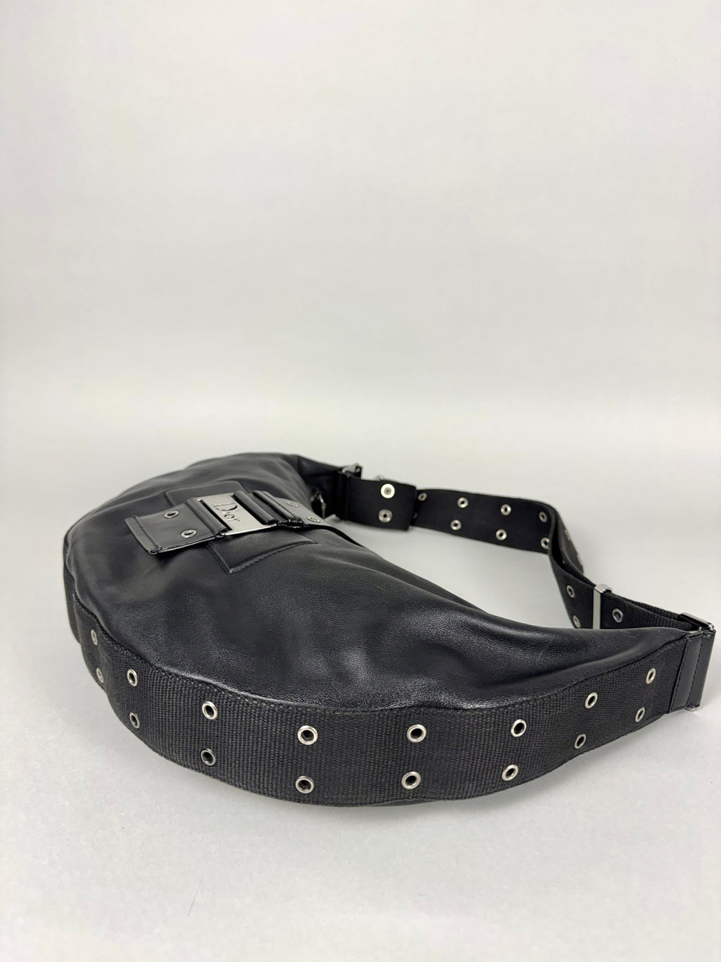 Christian Dior Street Chic Half Moon Leather Black