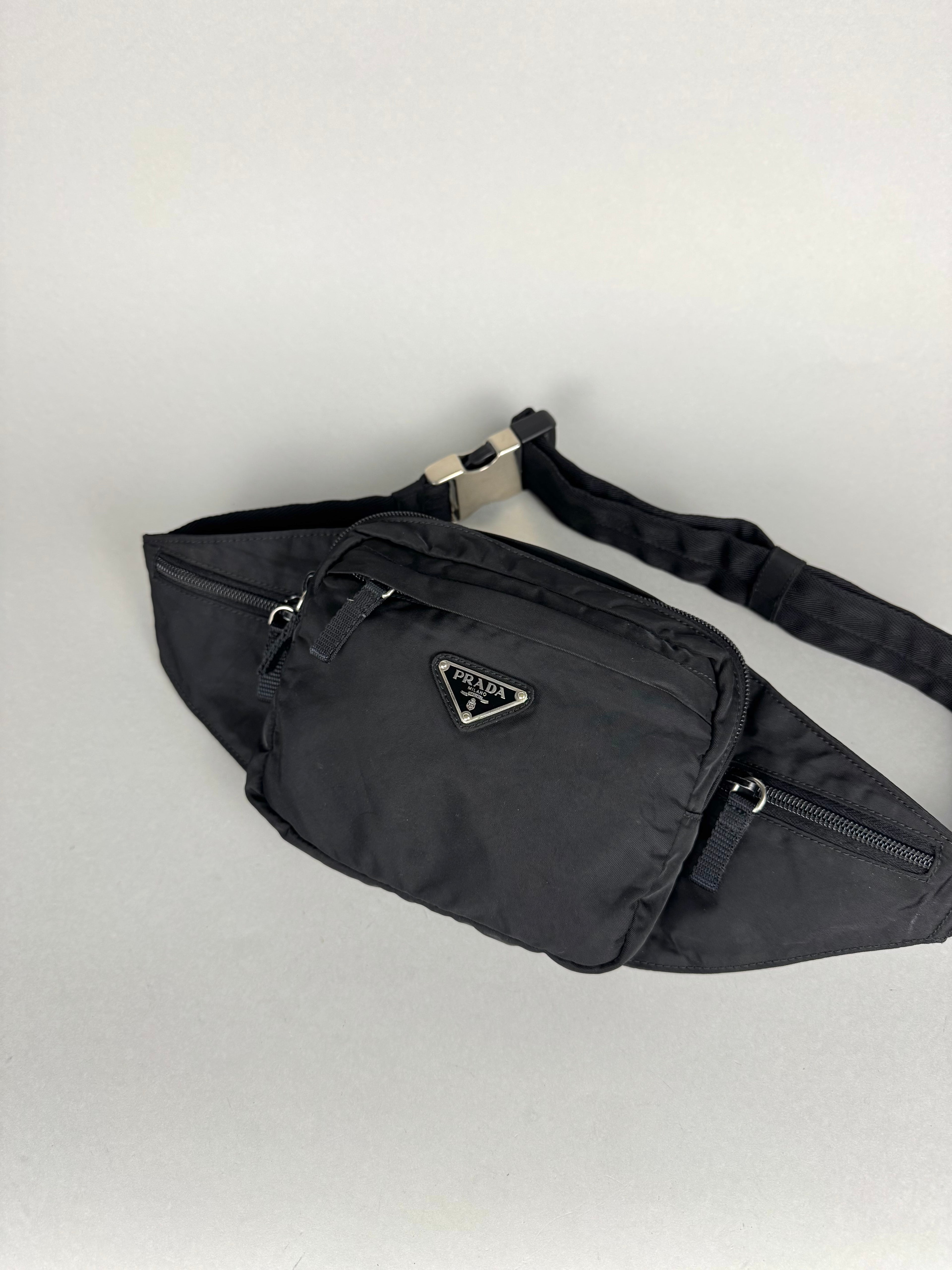 Prada Montagna Nylon Black Belt Pochete