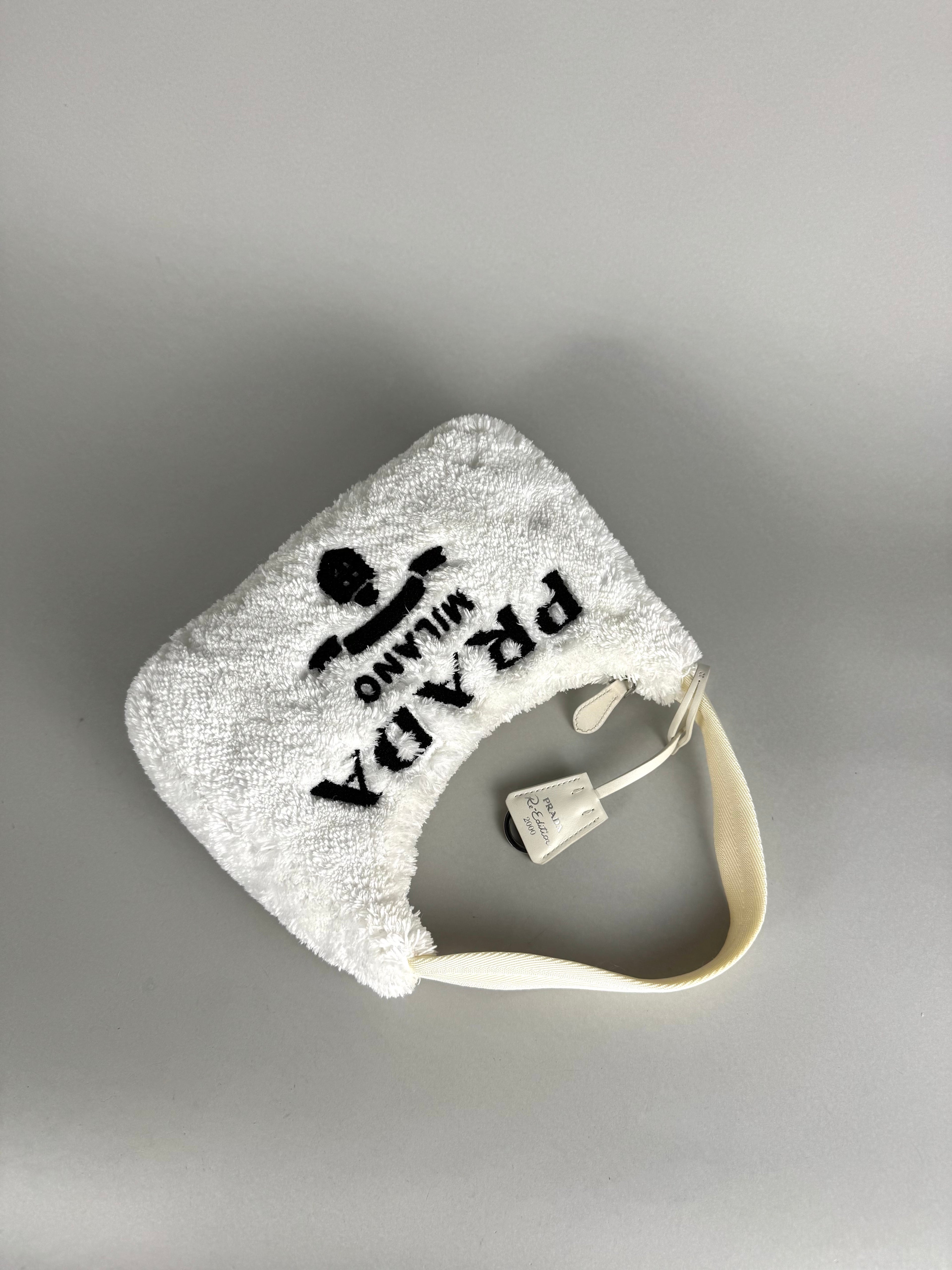 Prada Re Edition Nylon Fur White