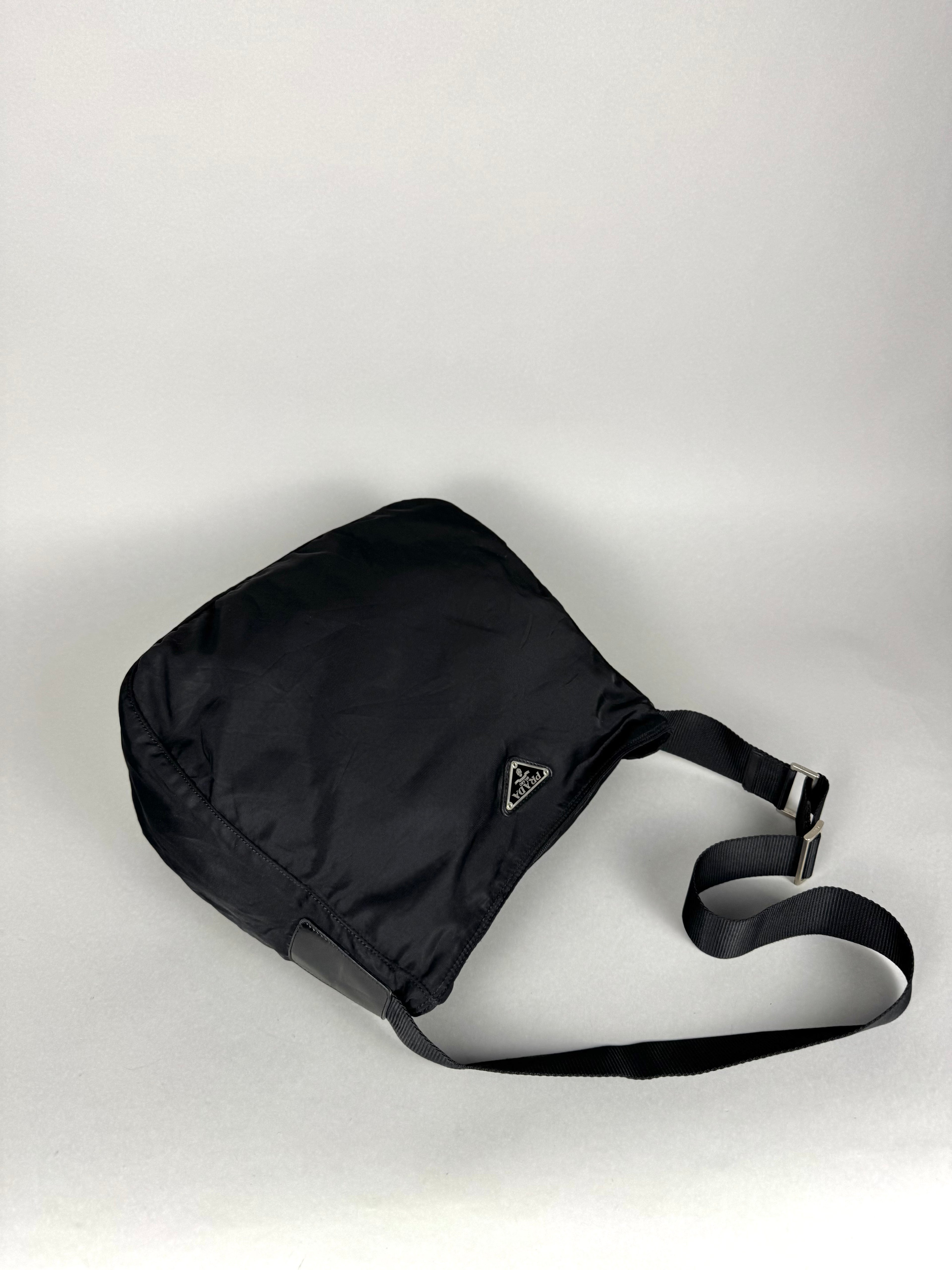 Prada Tessuto Black Nylon Shoulder Bag