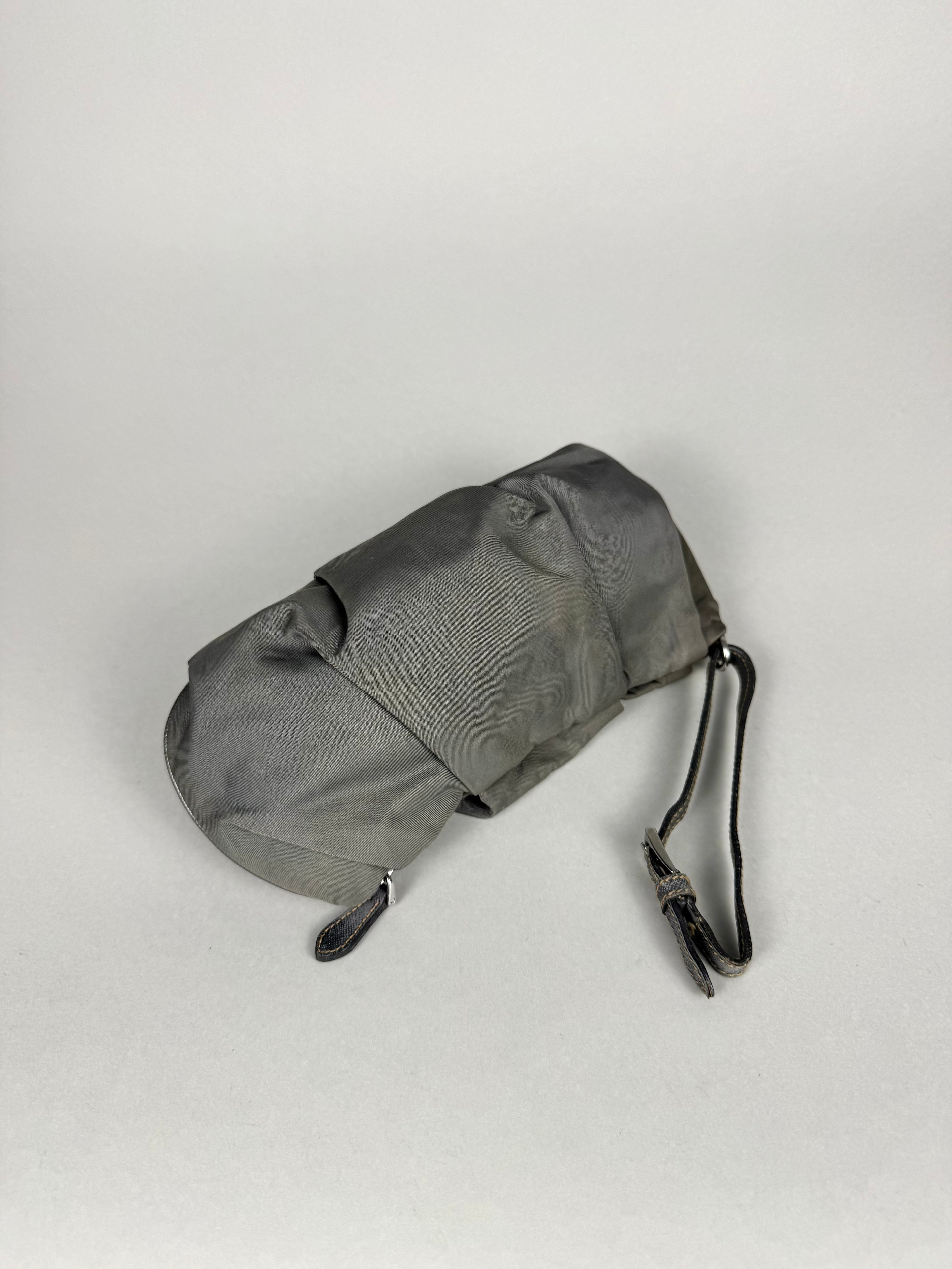 Prada Grey Nylon Clutch