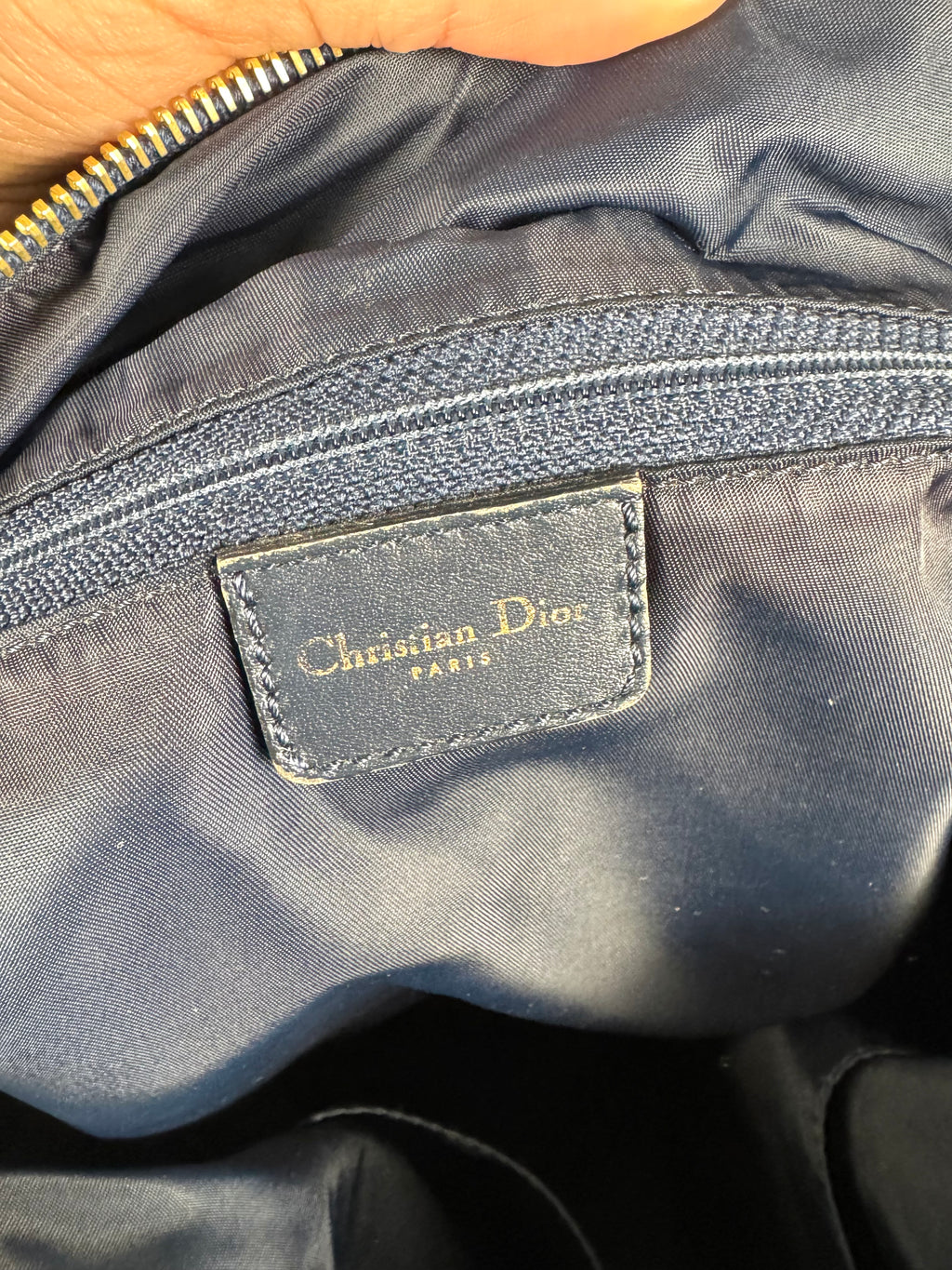 Christian Dior Monogram Trotter Boston Navy