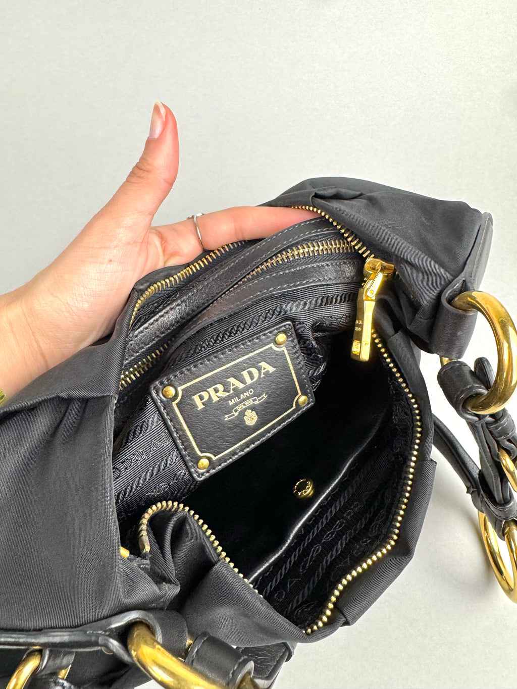 Prada Nylon and Leather Shoulder