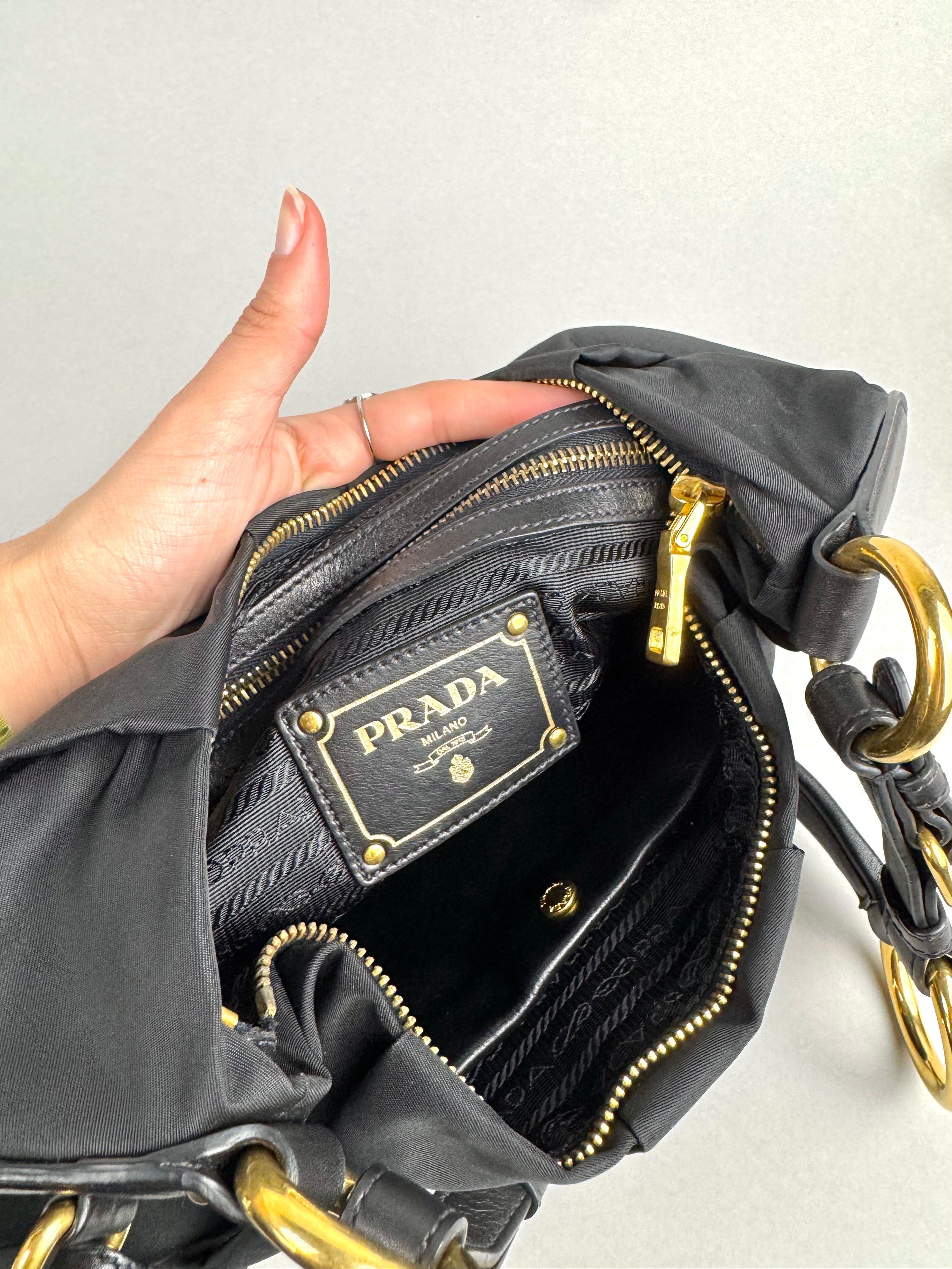 Prada Nylon and Leather Shoulder