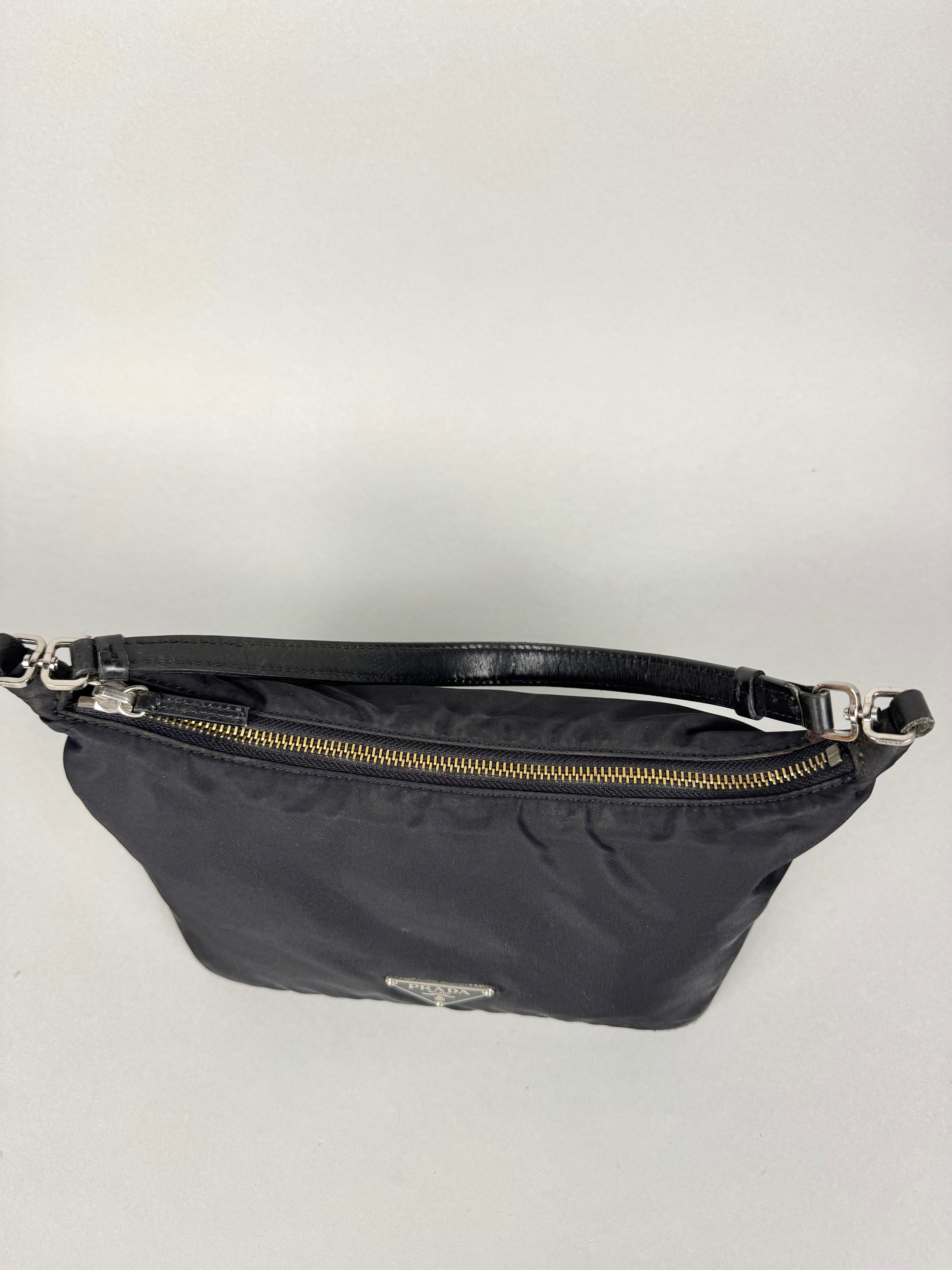 Prada Vintage Hobo Nylon Shoulder Bag