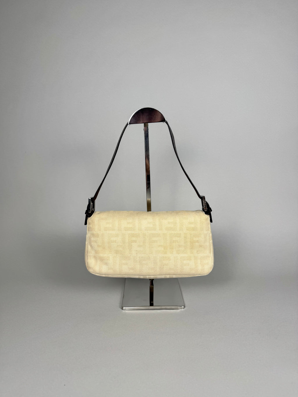 Fendi Monogram Baguette Linen Beige
