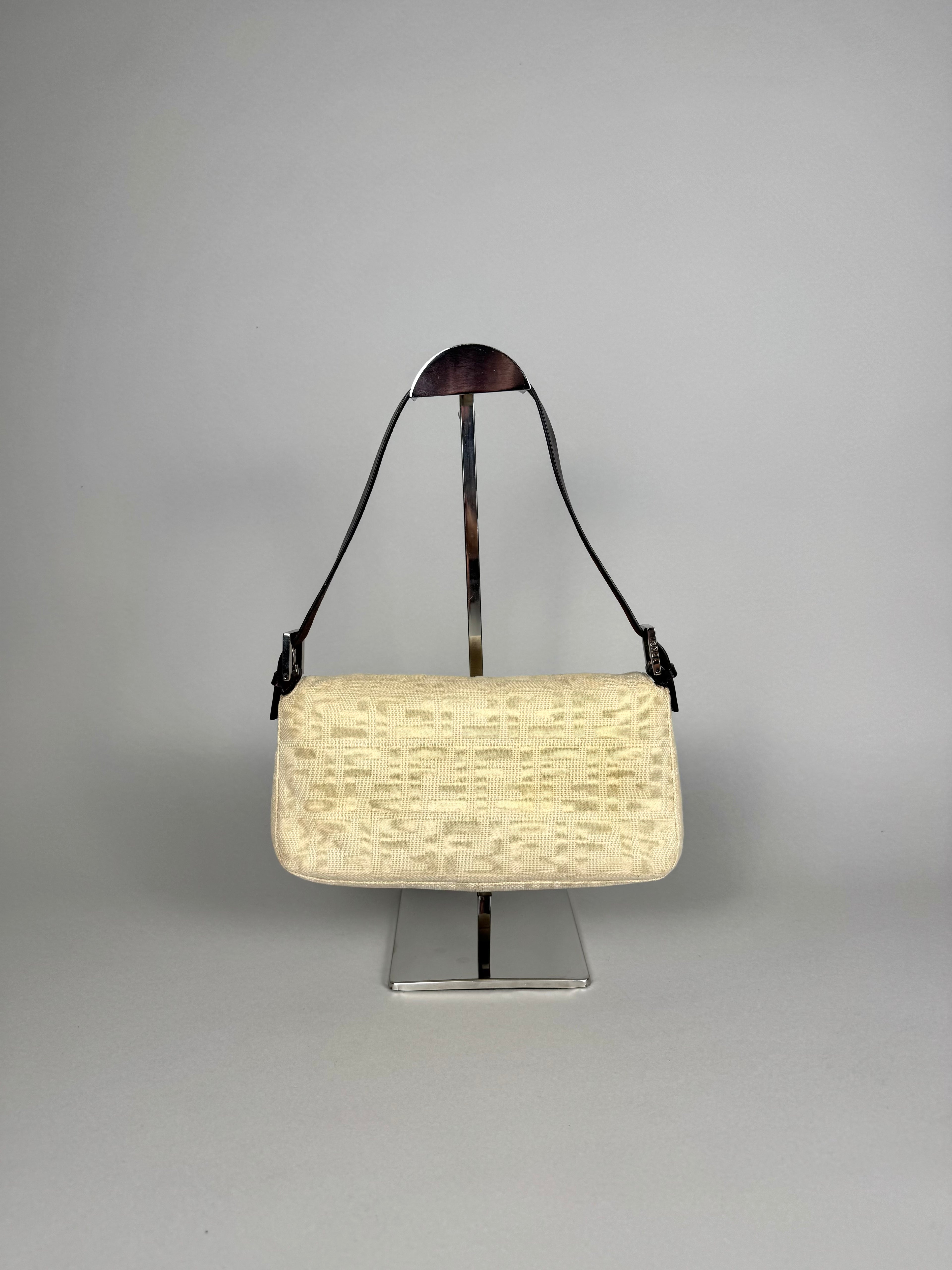 Fendi Monogram Baguette Linen Beige