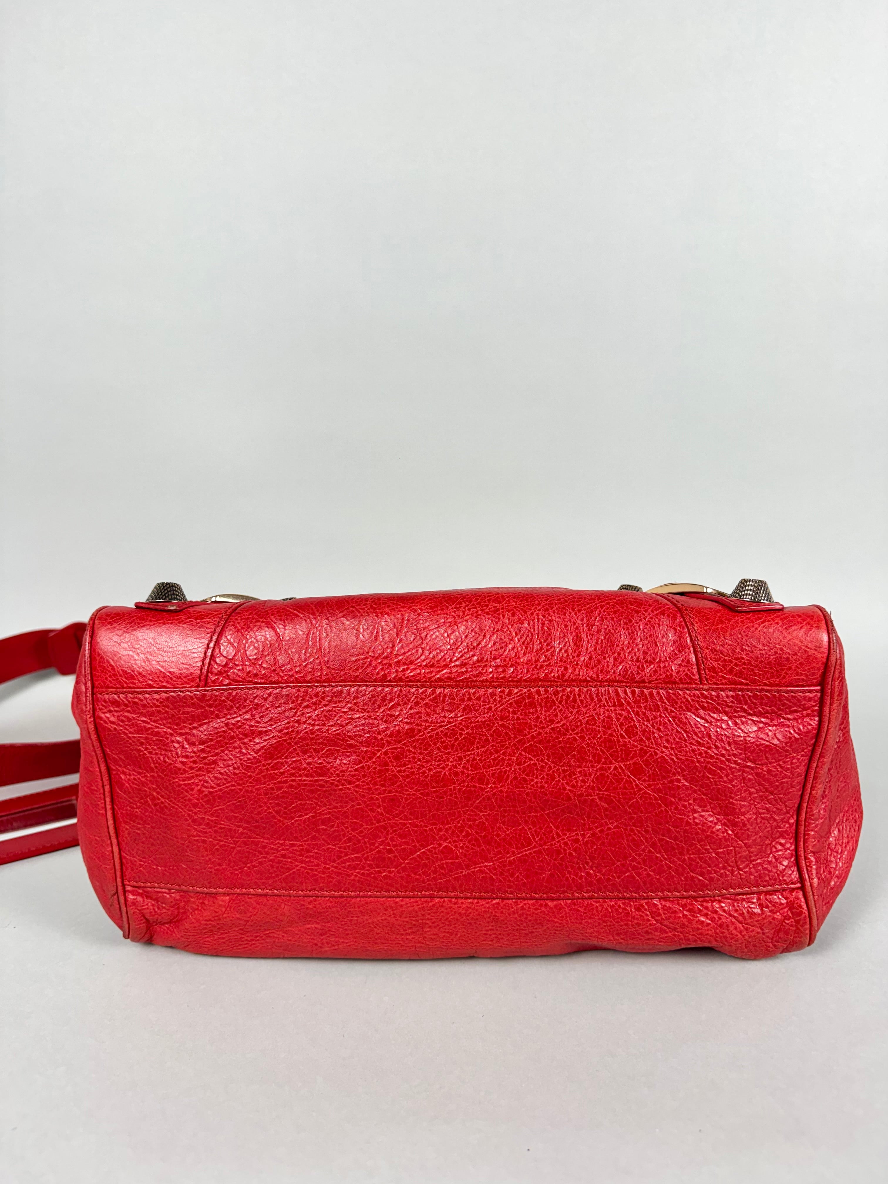 Balenciaga Motocross 21 City Leather Red