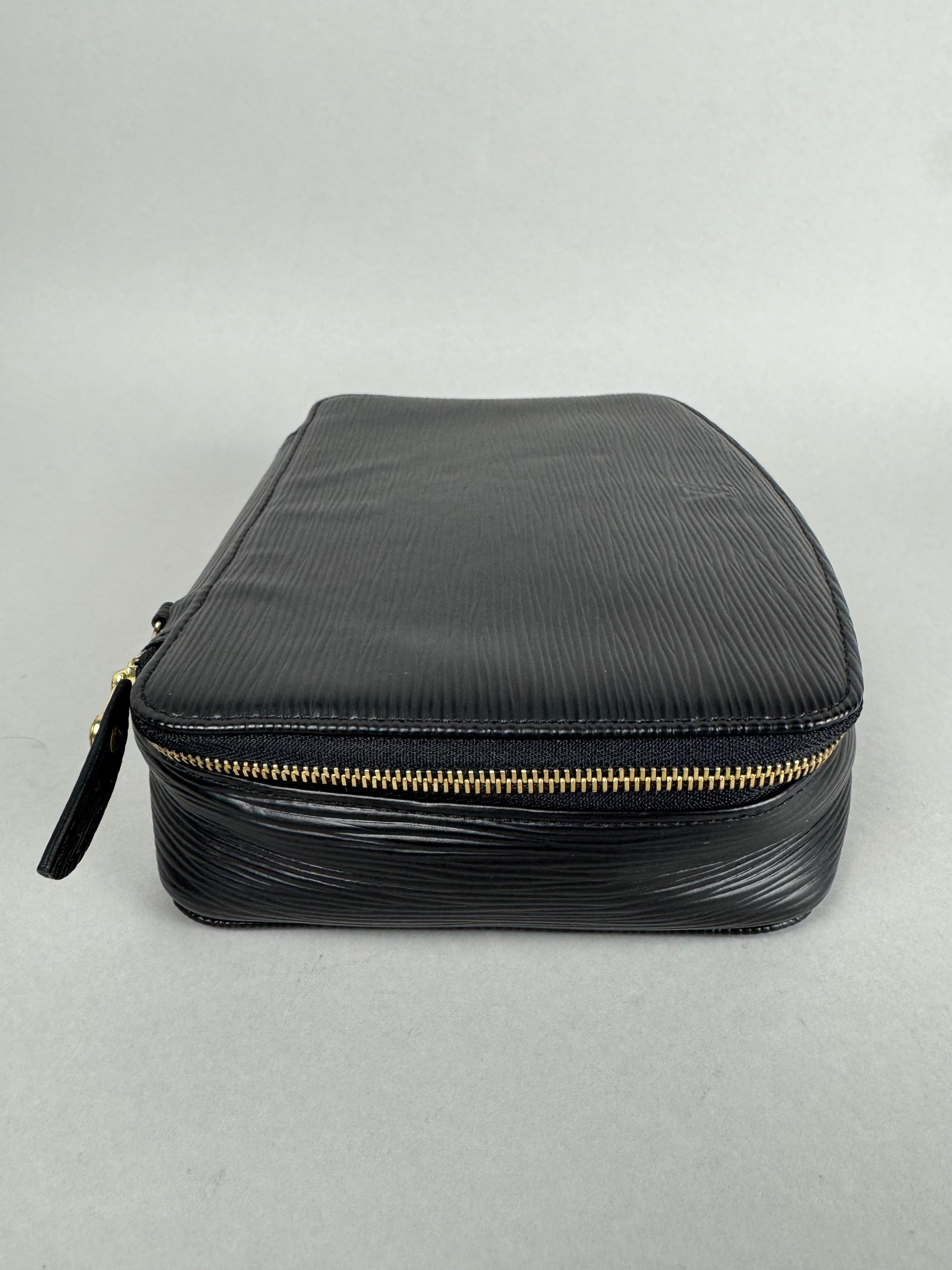 Louis Vuitton Epi Leather Black Poche Monte-Carlo Jewelry Case Noir