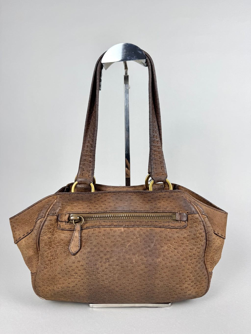 Prada Tessuto Cervo Lux Leather Brown