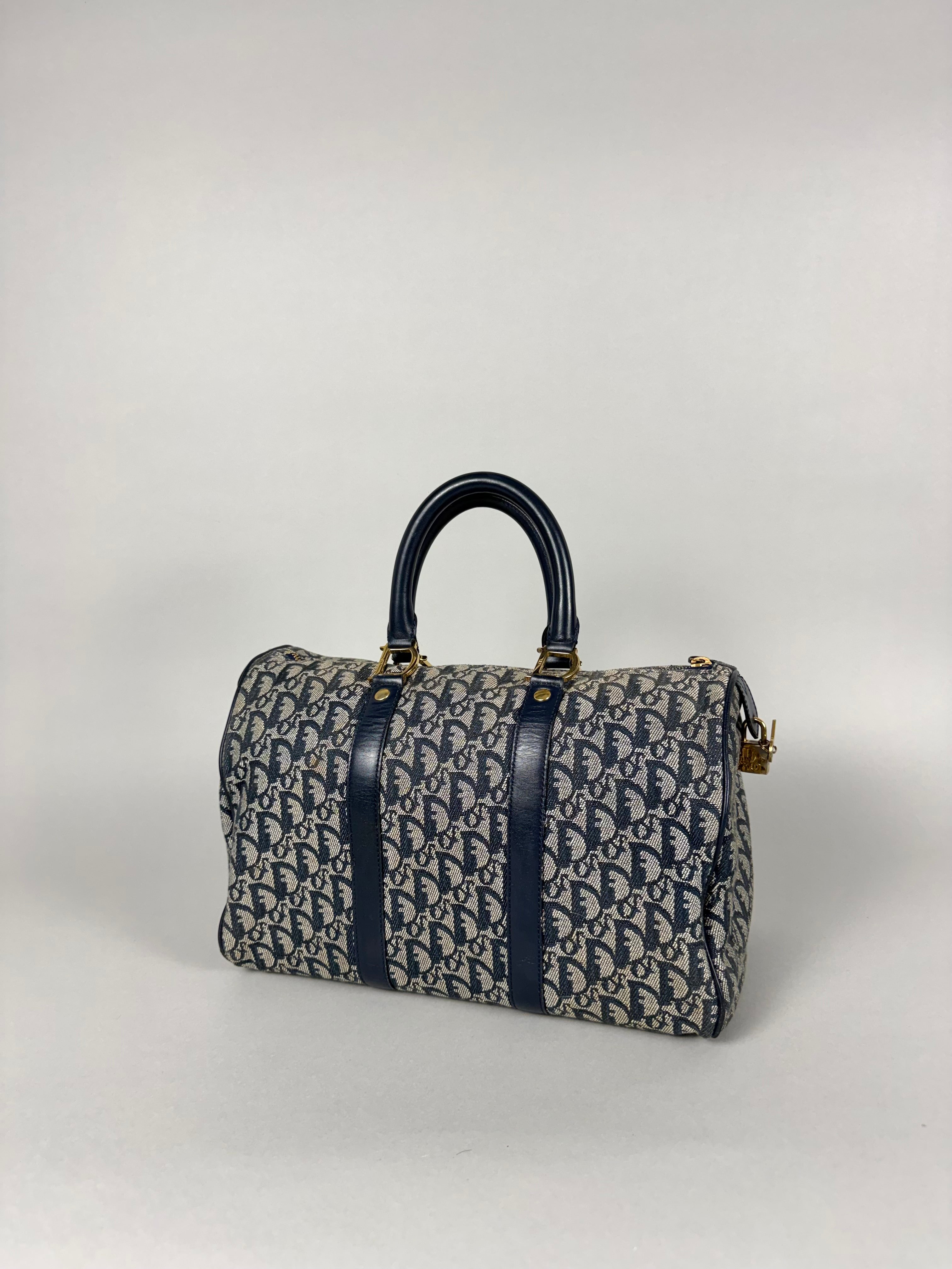 Christian Dior Monogram Trotter Boston Navy