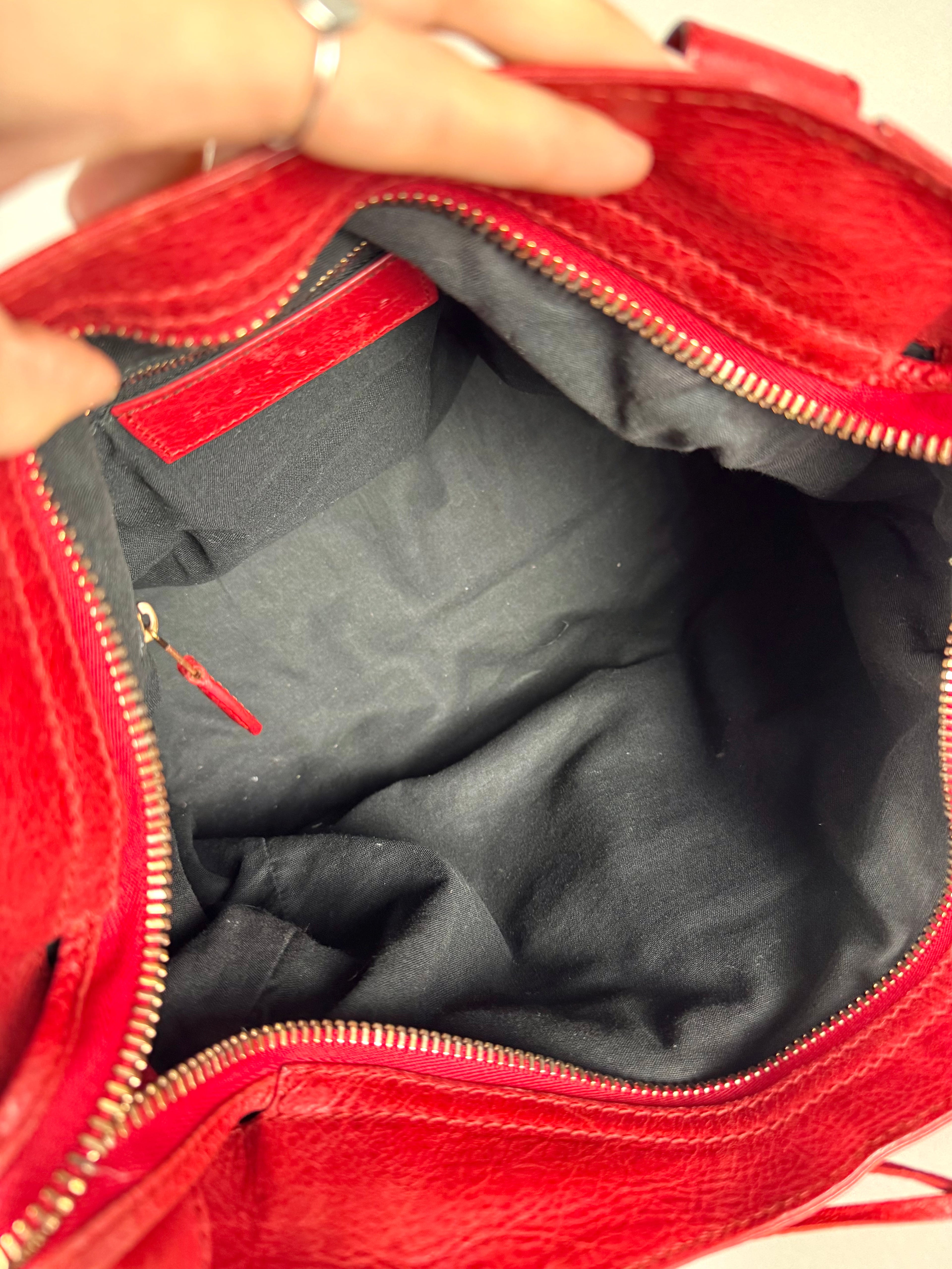 Balenciaga Motocross 21 City Leather Red