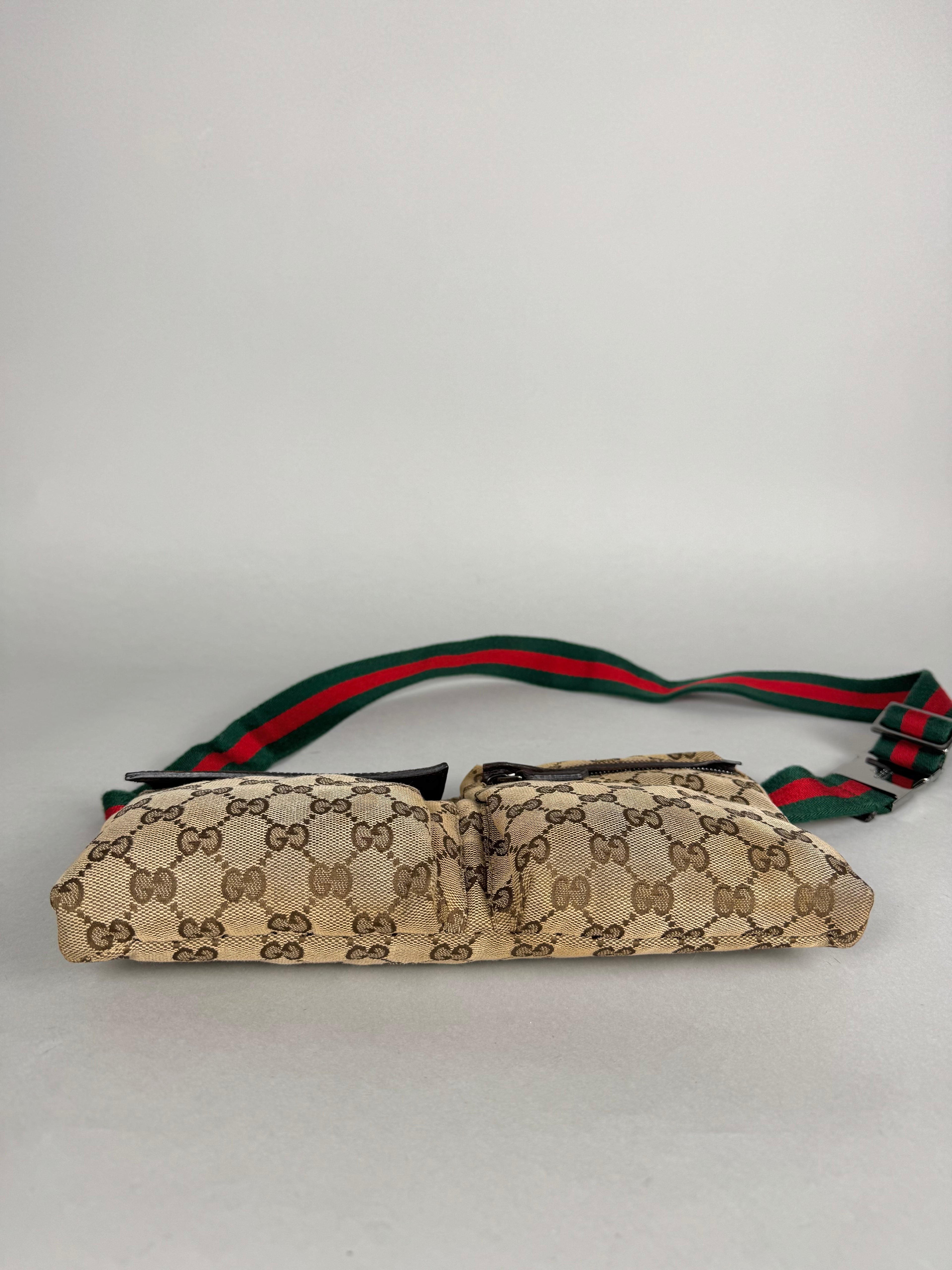 Gucci Monogram Double Pocket Belt