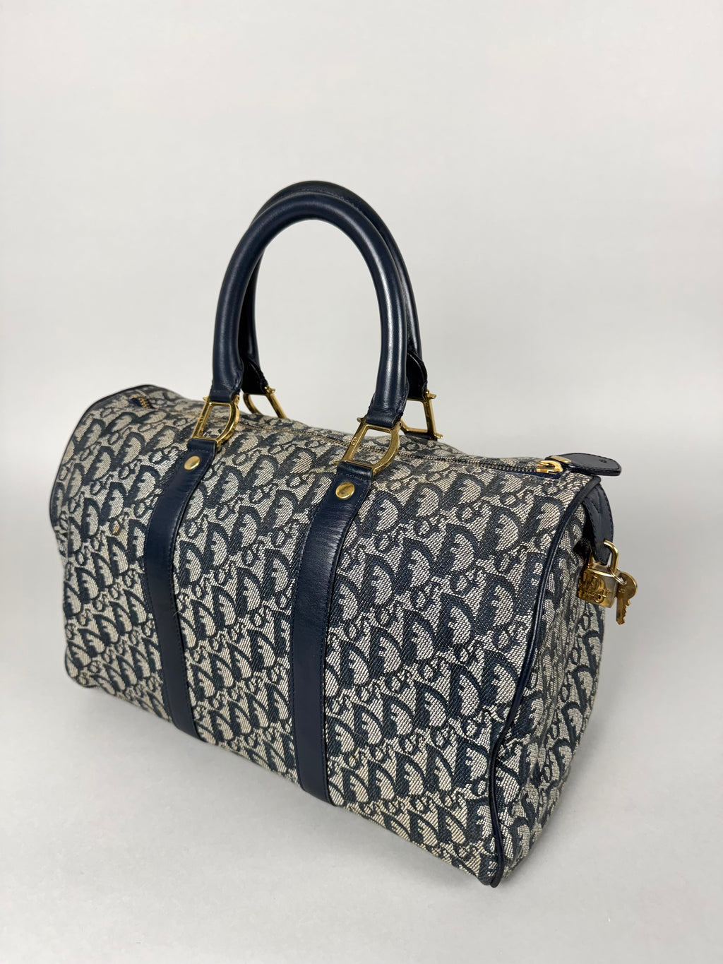 Christian Dior Monogram Trotter Boston Navy