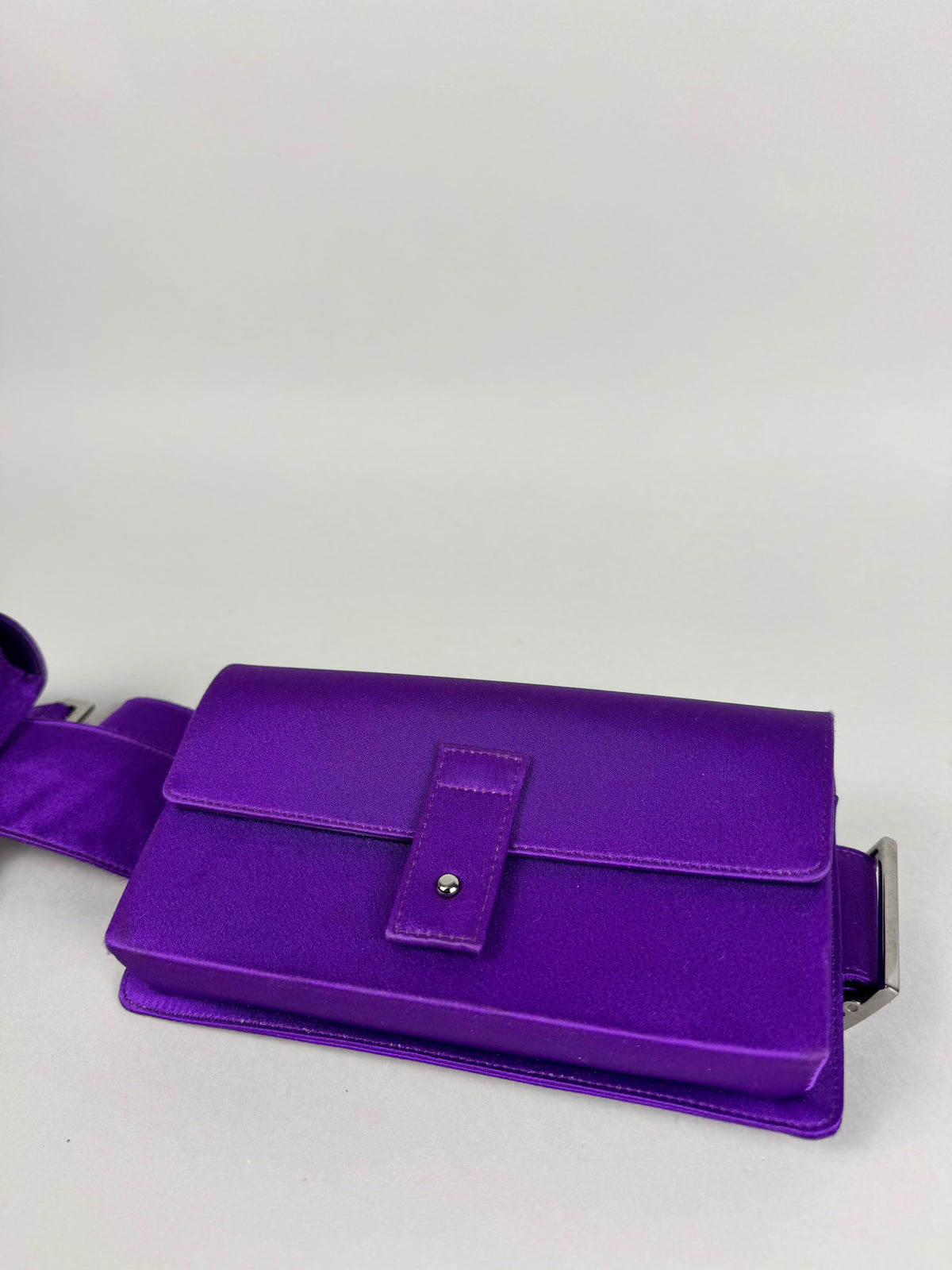 Gucci Tom Ford Runway Purple Satin Pochete Belt Sling
