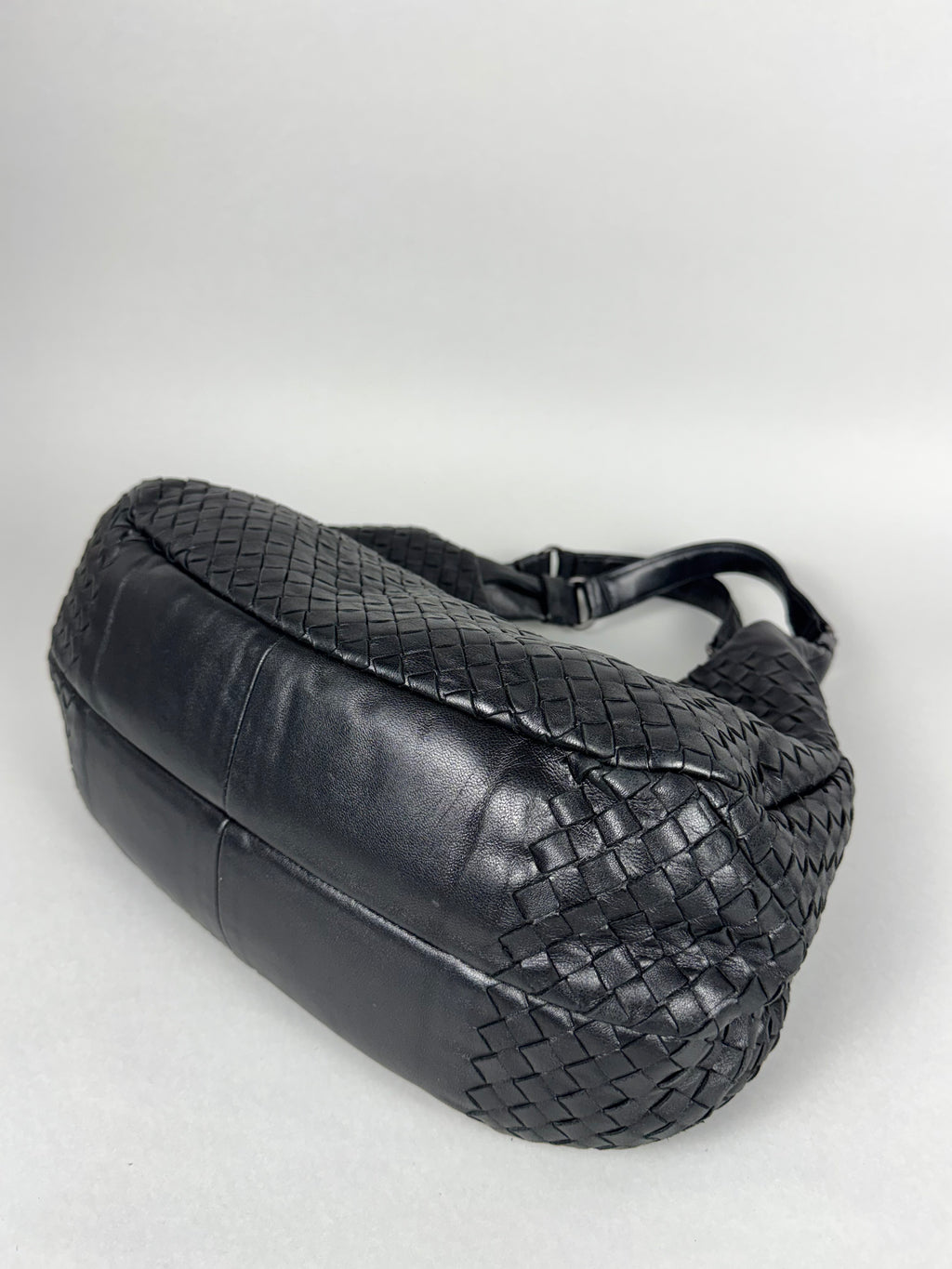 Bottega Veneta Campana Intrecciato Hobo Black