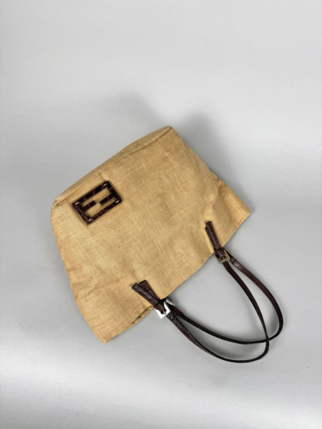 Fendi Linen Tote Shopping